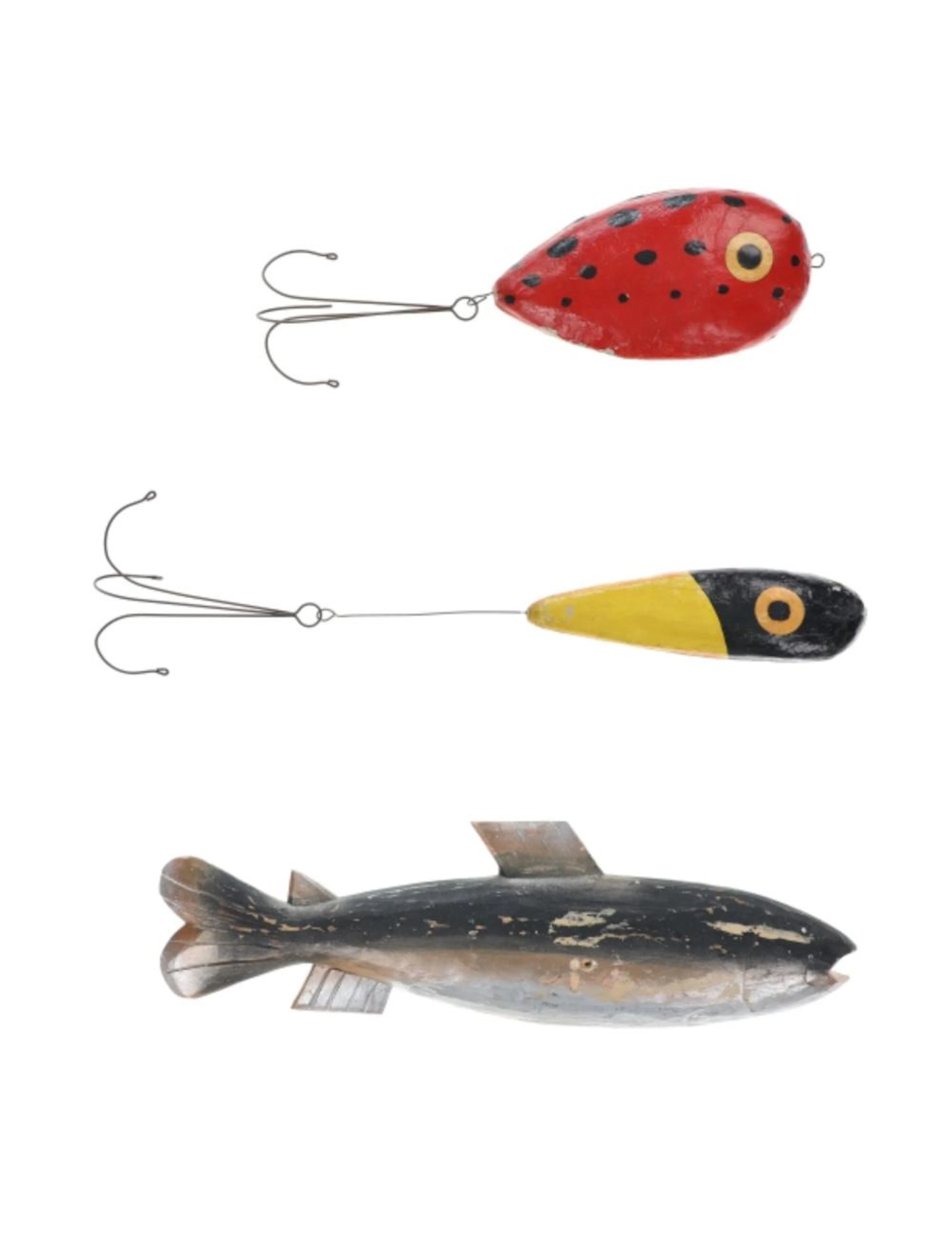 Mid 1900s Bait & Tackle Advertisement Sculptures