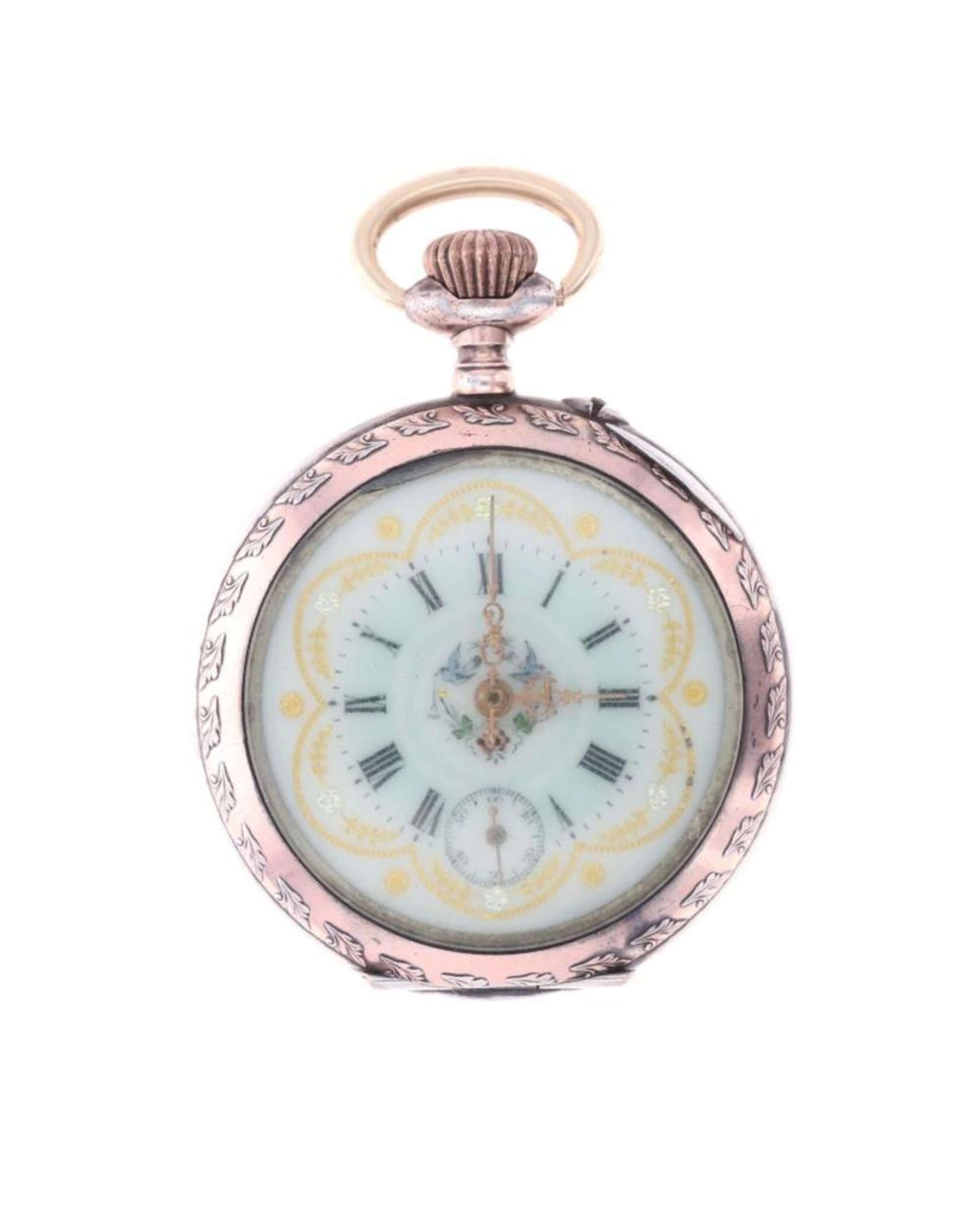 1900s Swiss Remontoir Cylindre Silver Pocket Watch