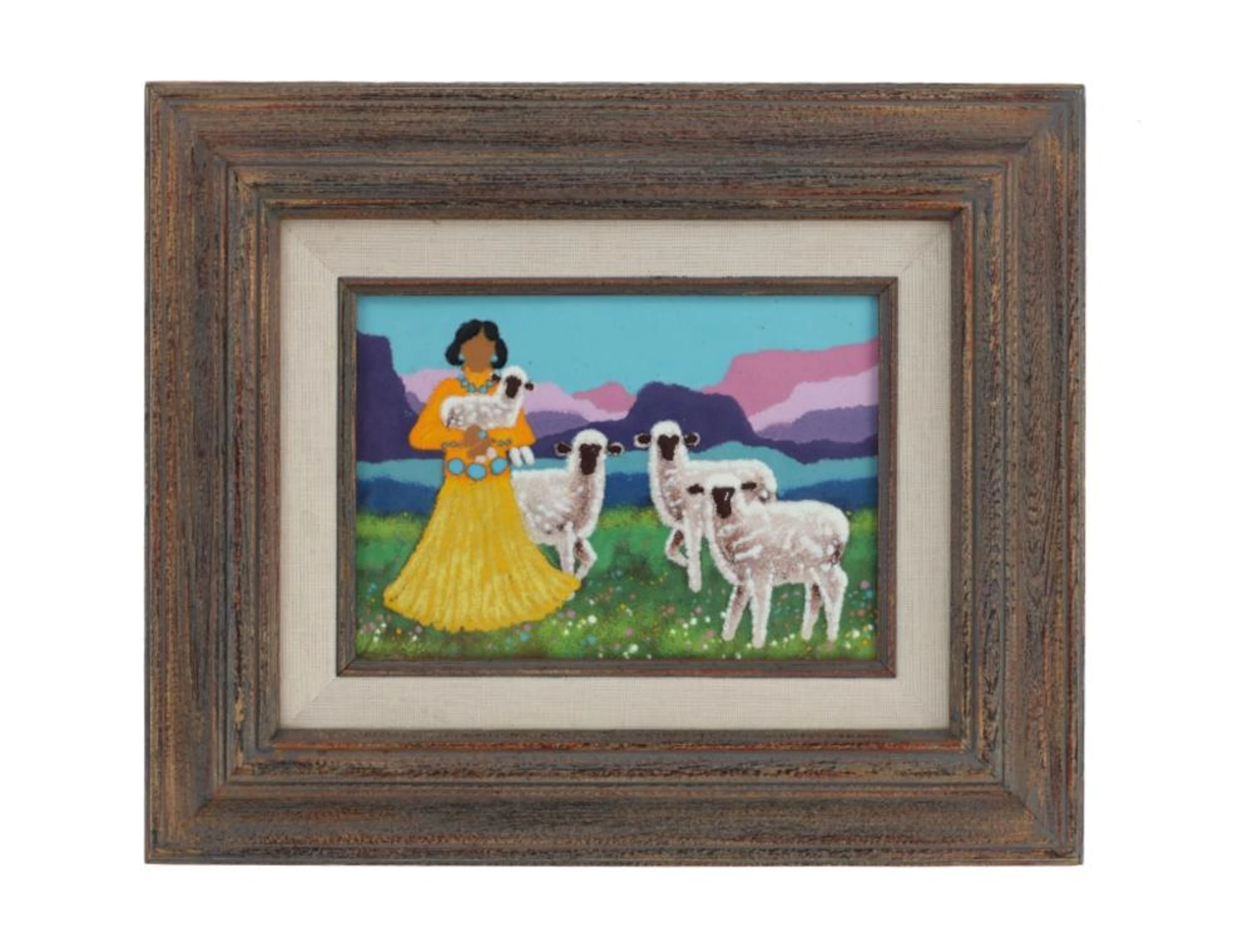 Linda Pond Original Enamel On Copper c. 1990s