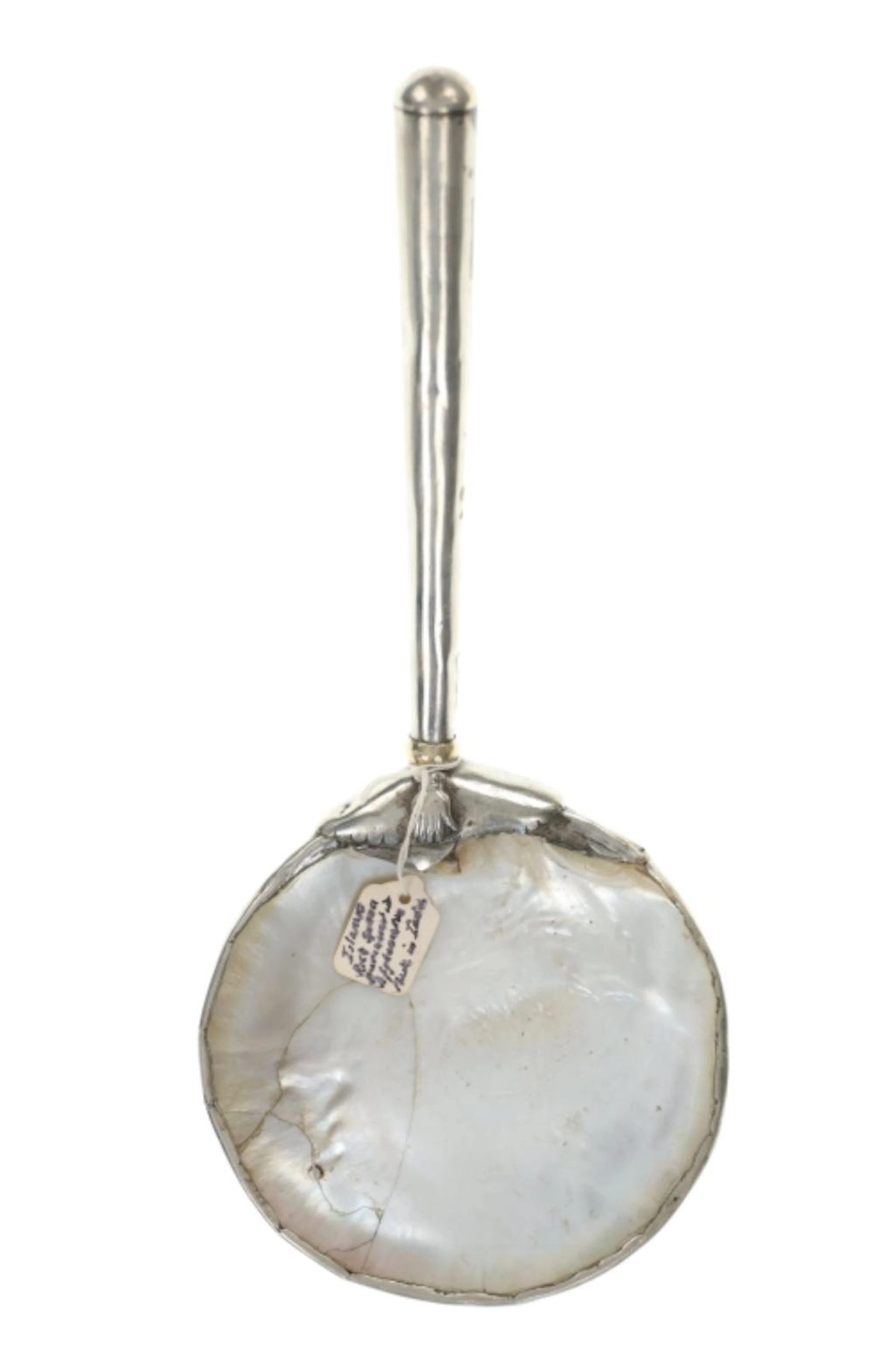 Rare Mughal Empire Silver Abalone Rice Spoo