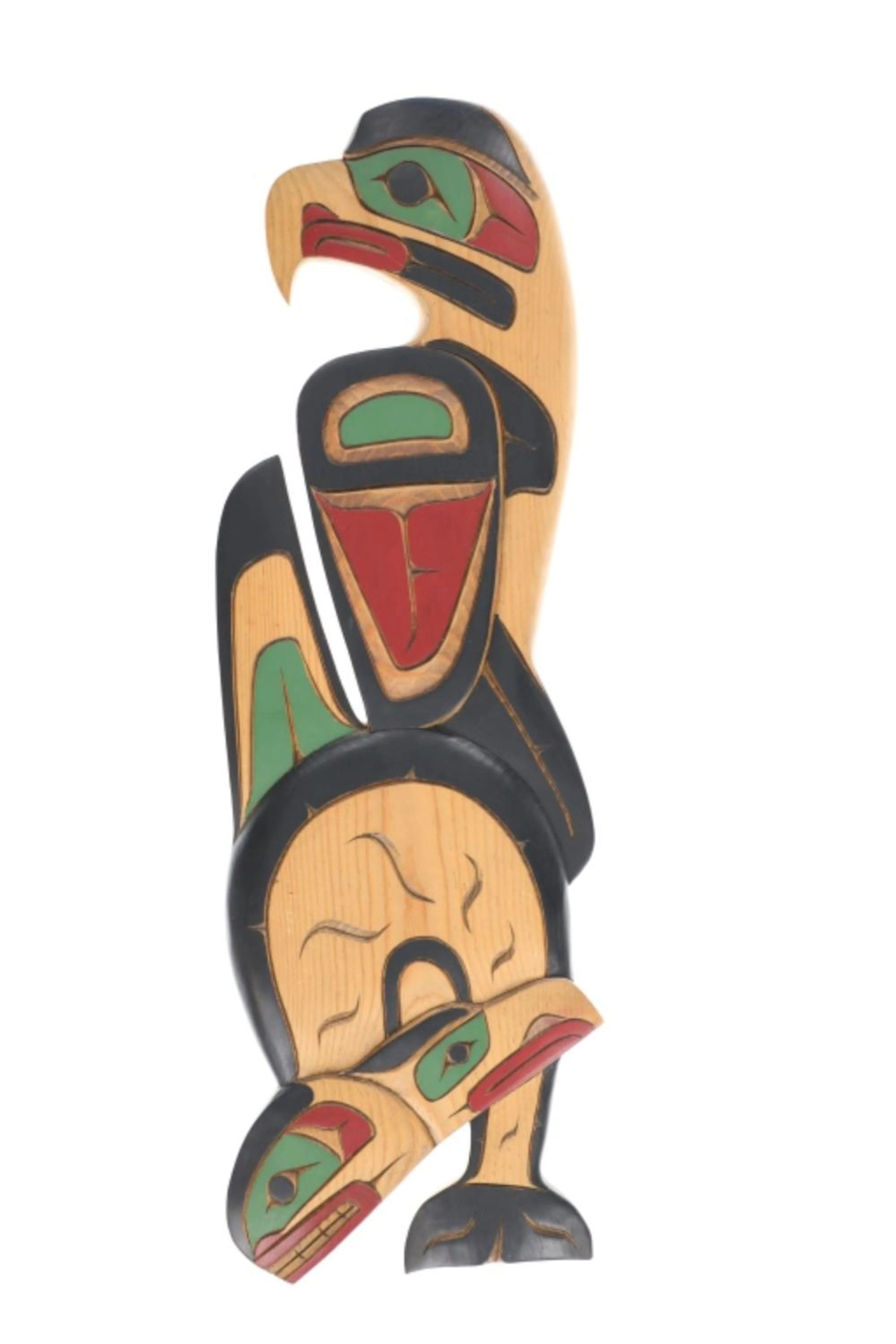 Alan Hope "Eagle & Killer Whale" Totem Carving