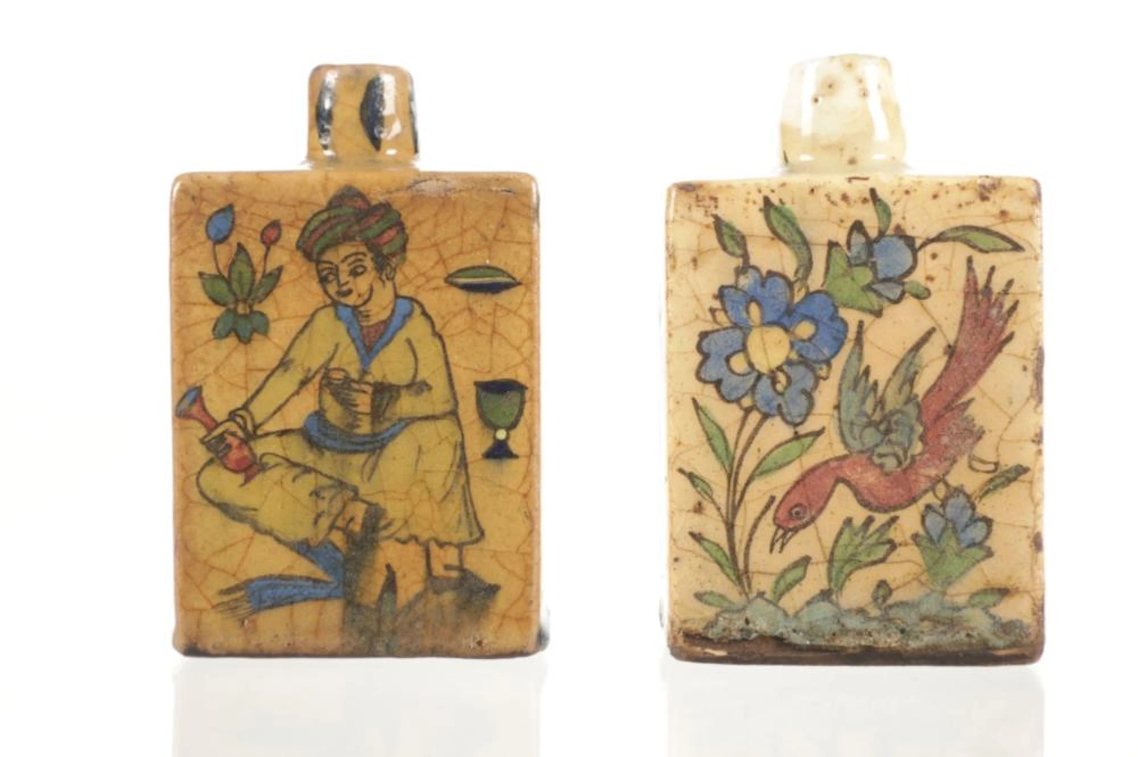 19th C. Qajar Era Iznik Persian Earthenware Jars