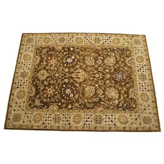 C. 1900- Persian Mahal Hand Knotted Wool Area Rug
