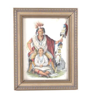 McKenney-Hall Keokuk Hand Colored Lithograph