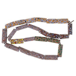 19th C. Venetian Millefiori Beads - L.A. Huffman