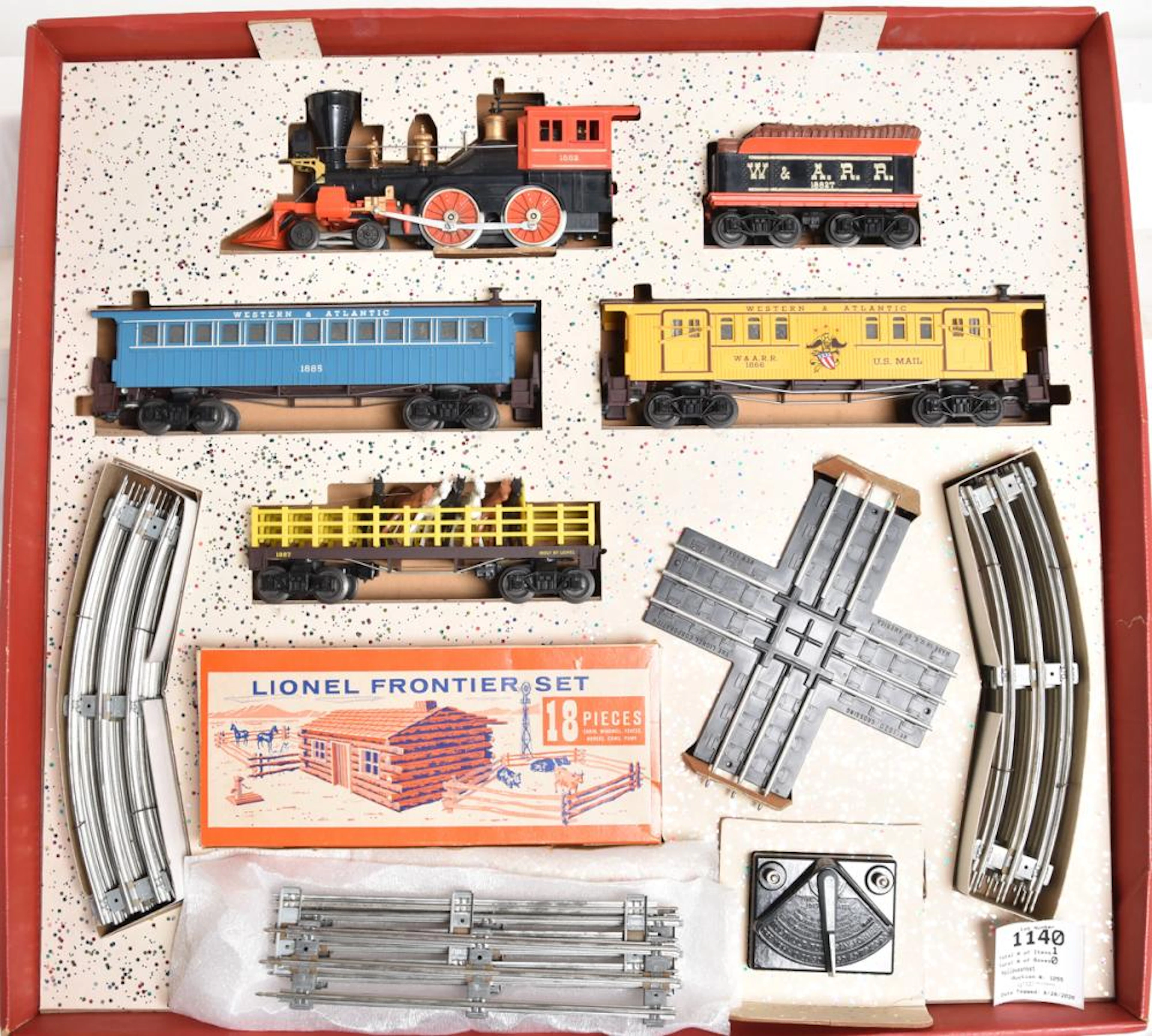 MINT Test Run Wheel Wear Lionel Postwar Halloween General X-507NA Set with Original Set Box