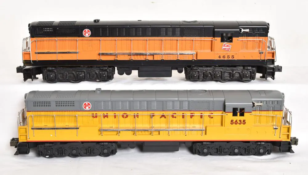 Two Williams FM Trainmaster Diesel Engines. Milwaukee Road & Union ...