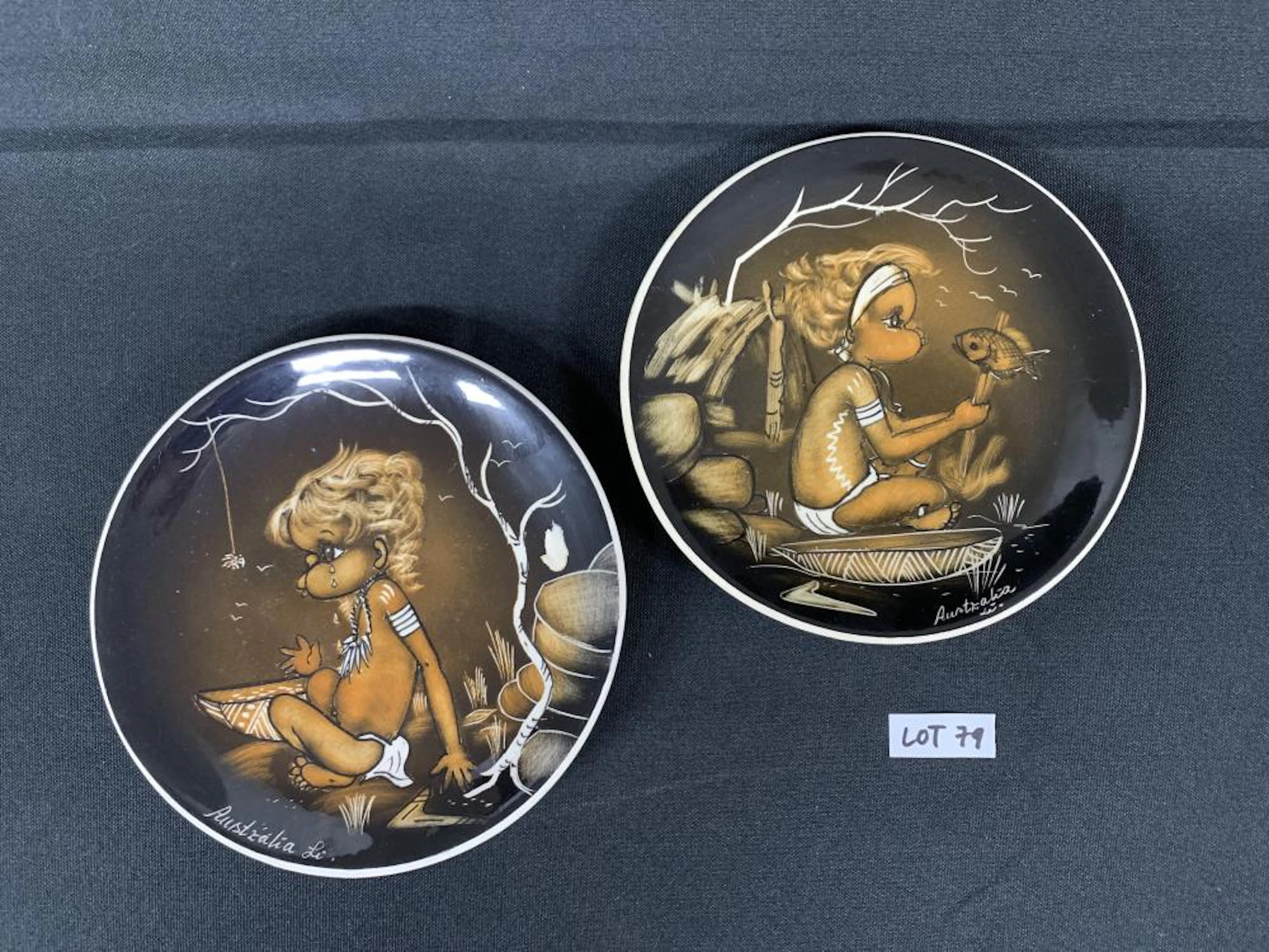 PAIR OF LITTLE SYDNEY POTTERY PLATES