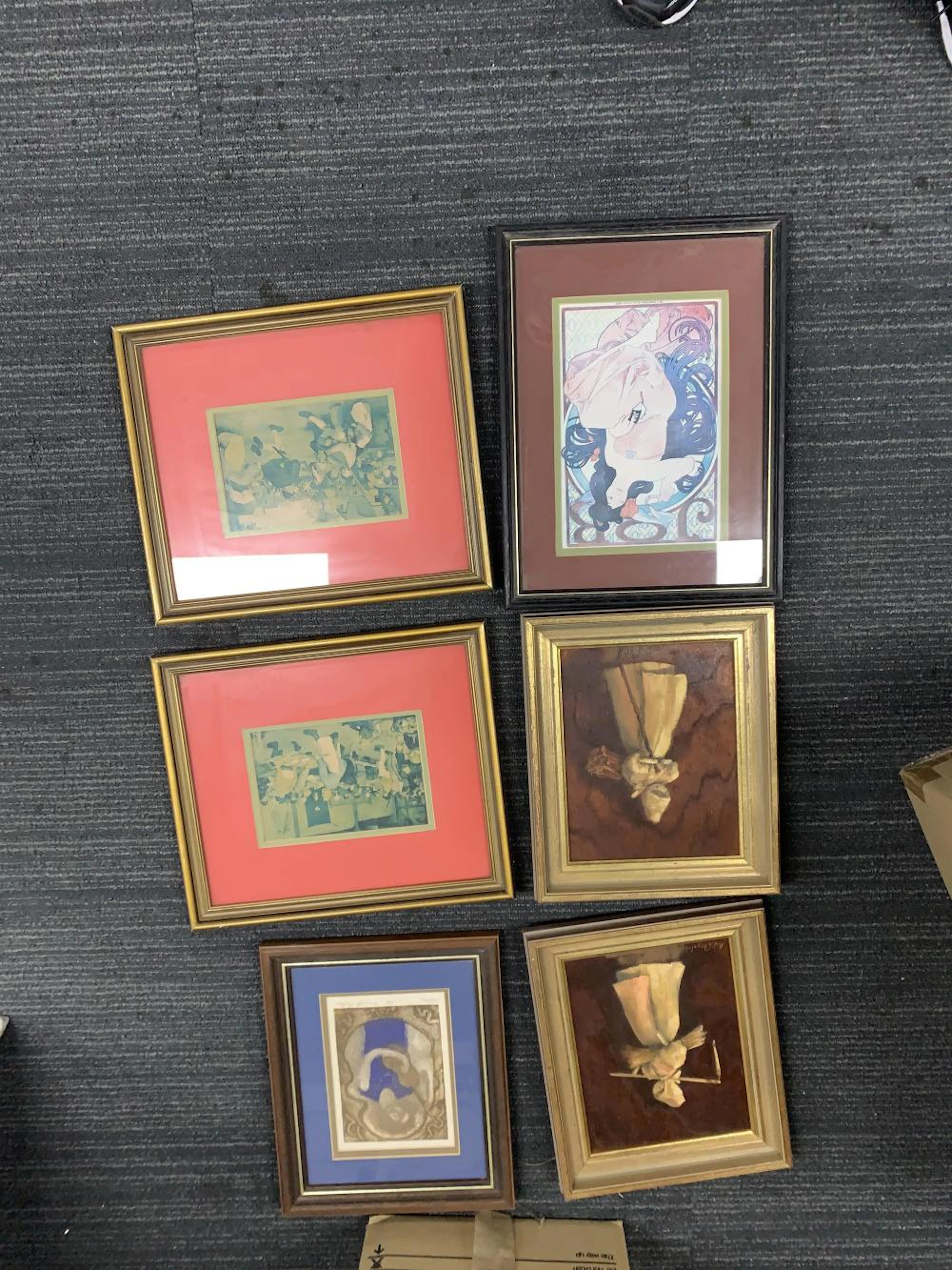 BOX OF FRAMED PICTURES