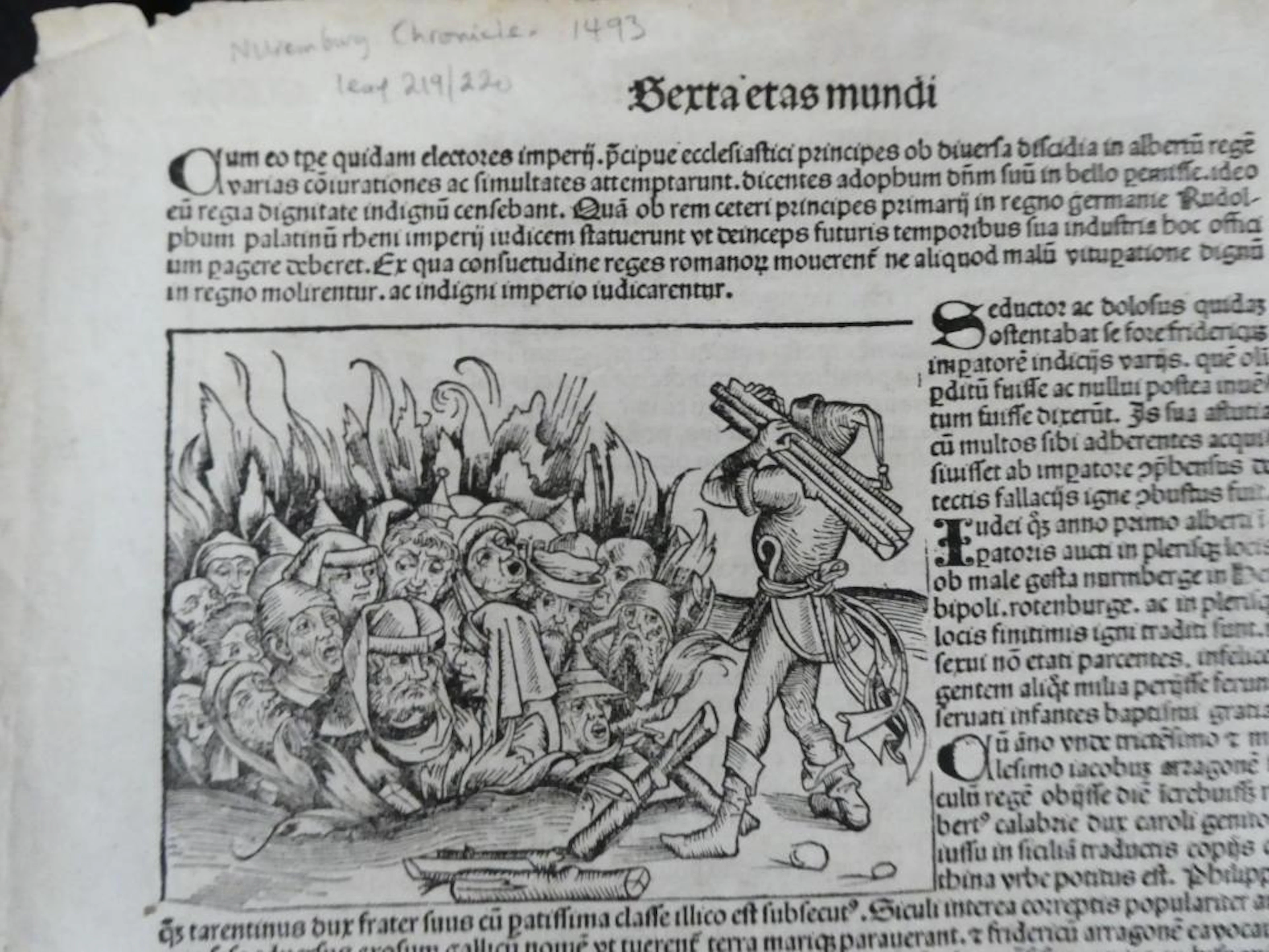 Incunable Page Nuremberg Chronicle 1493