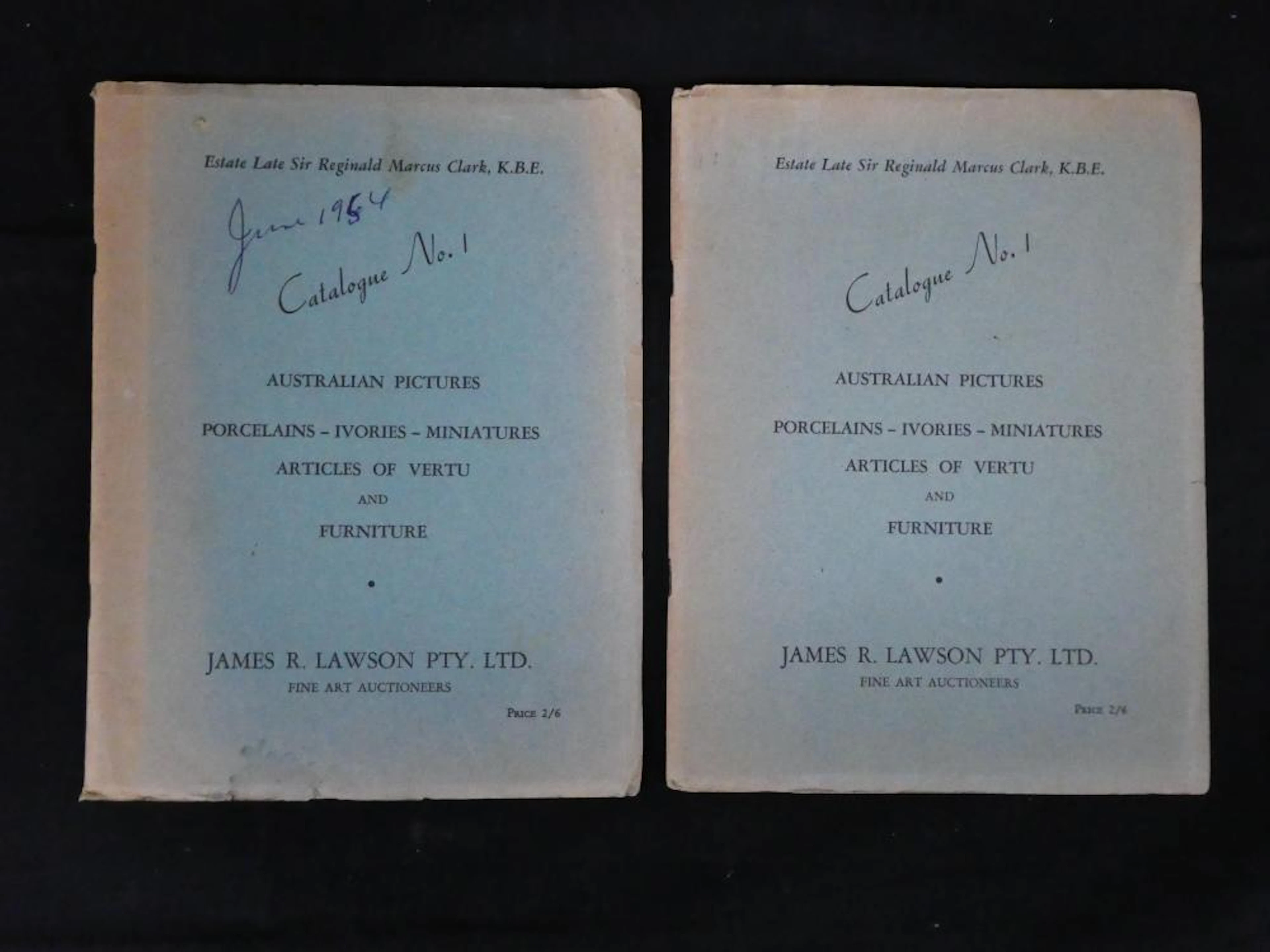 Sir Reginald Marcus Clark Estate Auction Catalogue
