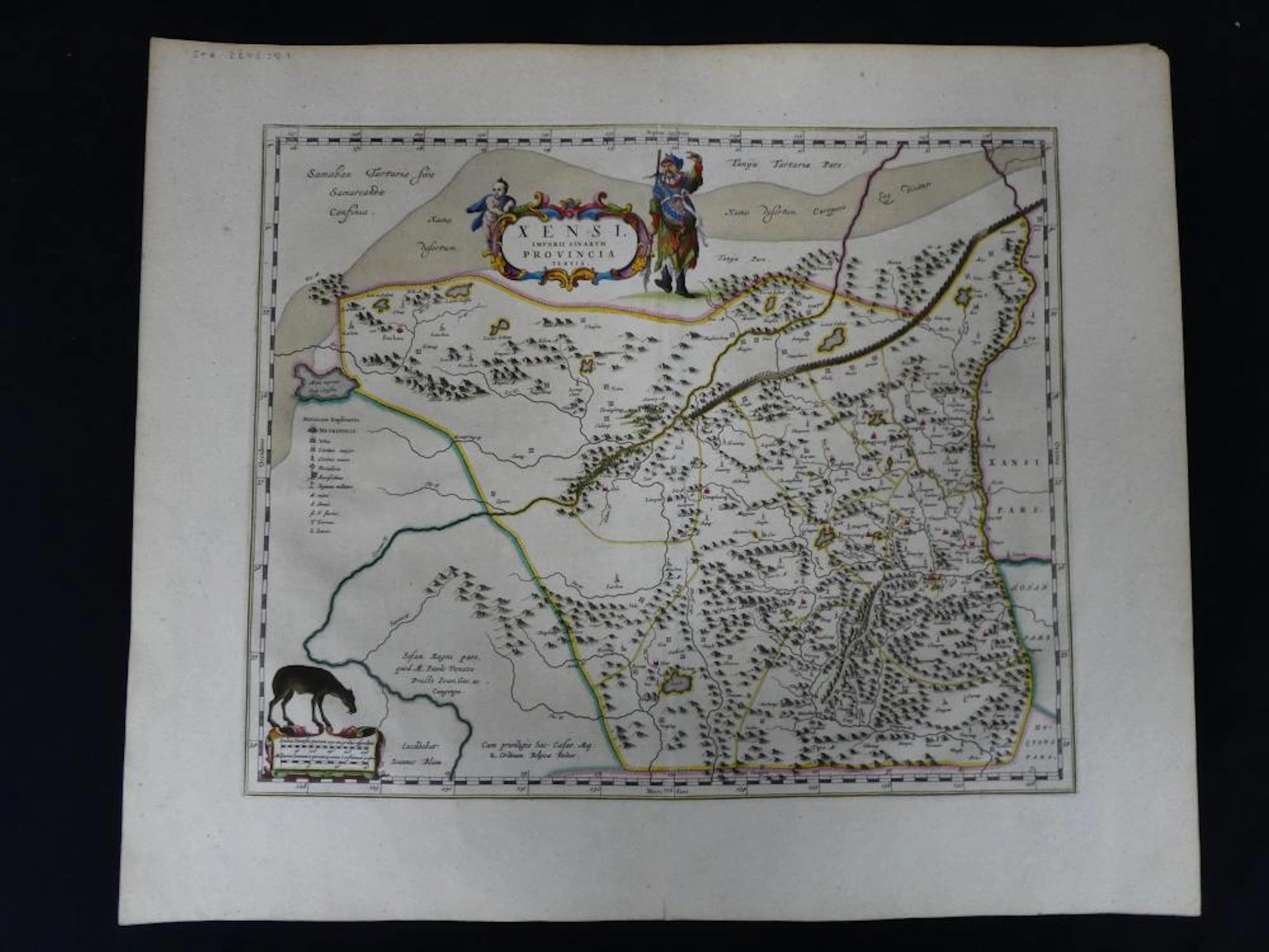 Blaeu's map Xensi China Shaangxi c1655
