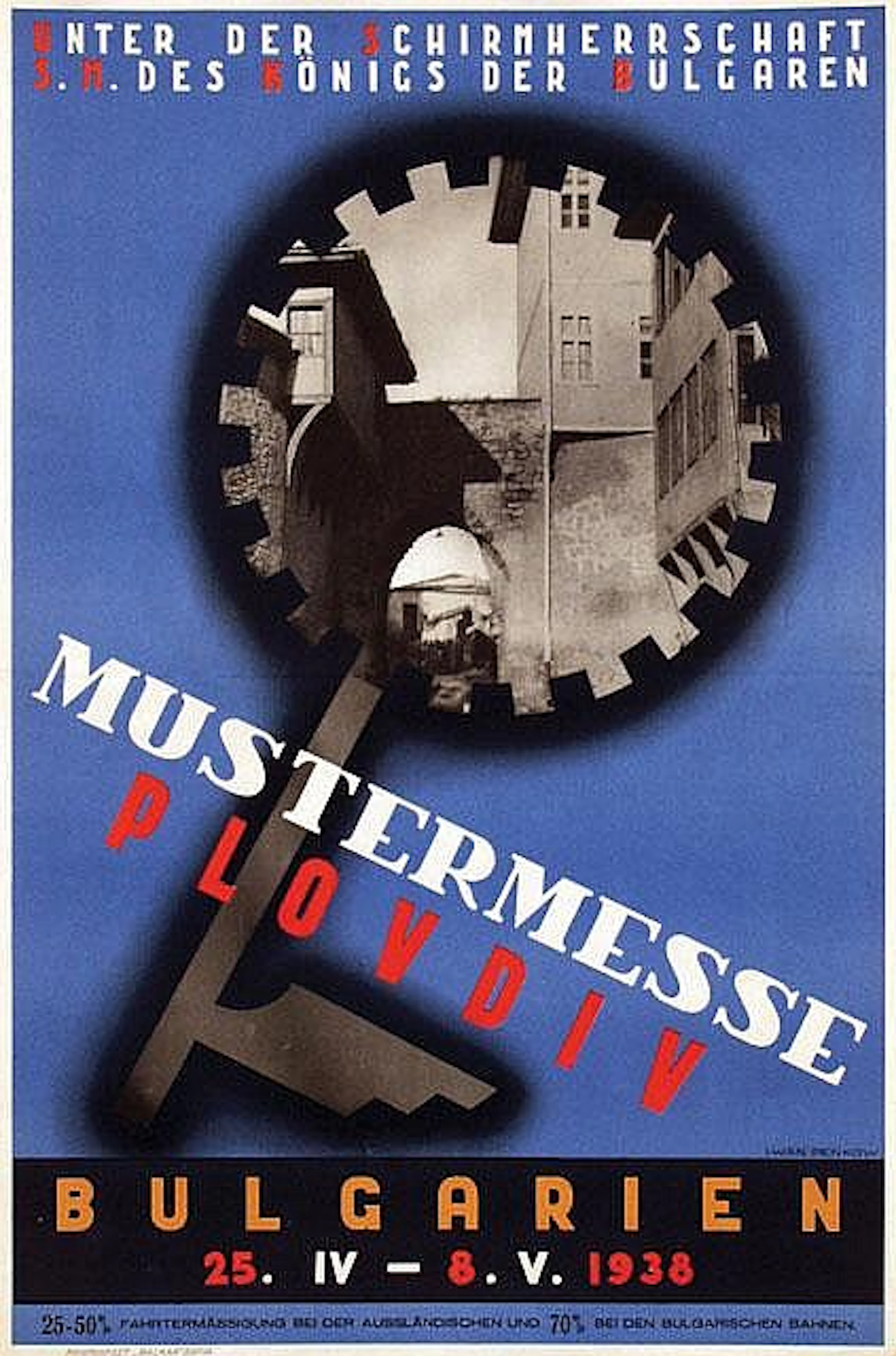 Posters (2) by Sándor Bortnyik - Budapest Messe