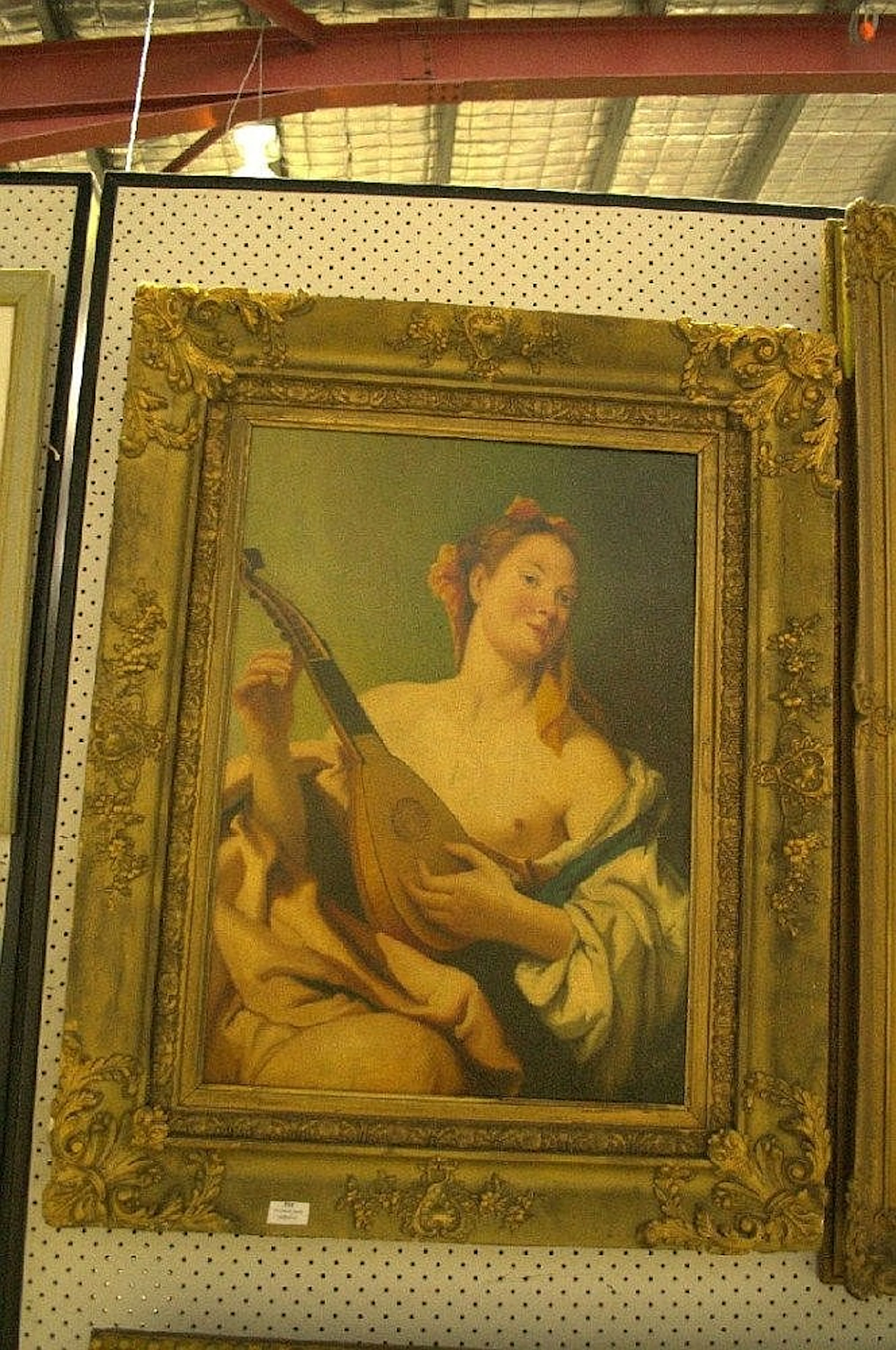 "The Lute Player". Early European school, oil on