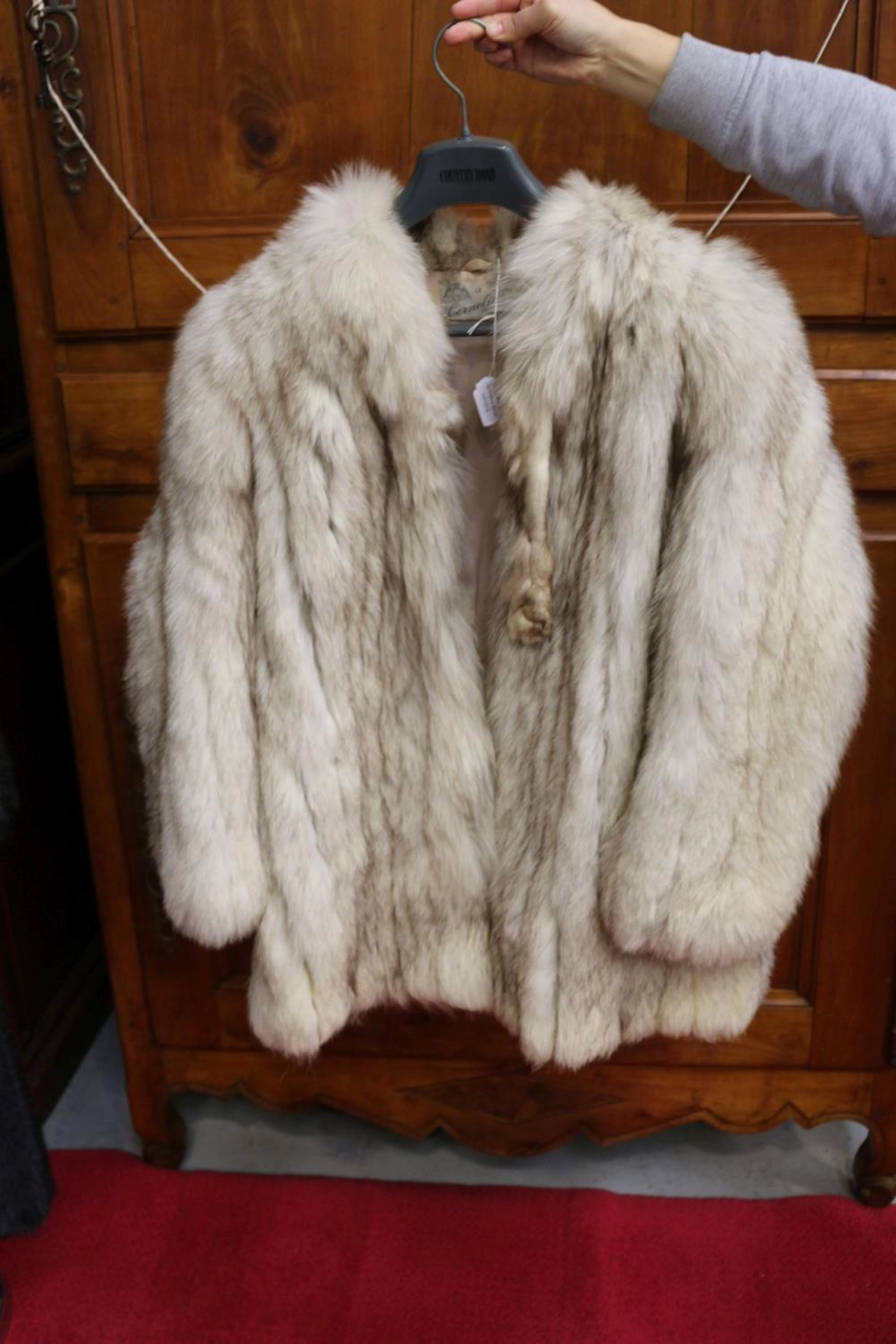 Fox fur coat with fox paws designed by Cornelius original Sydney
