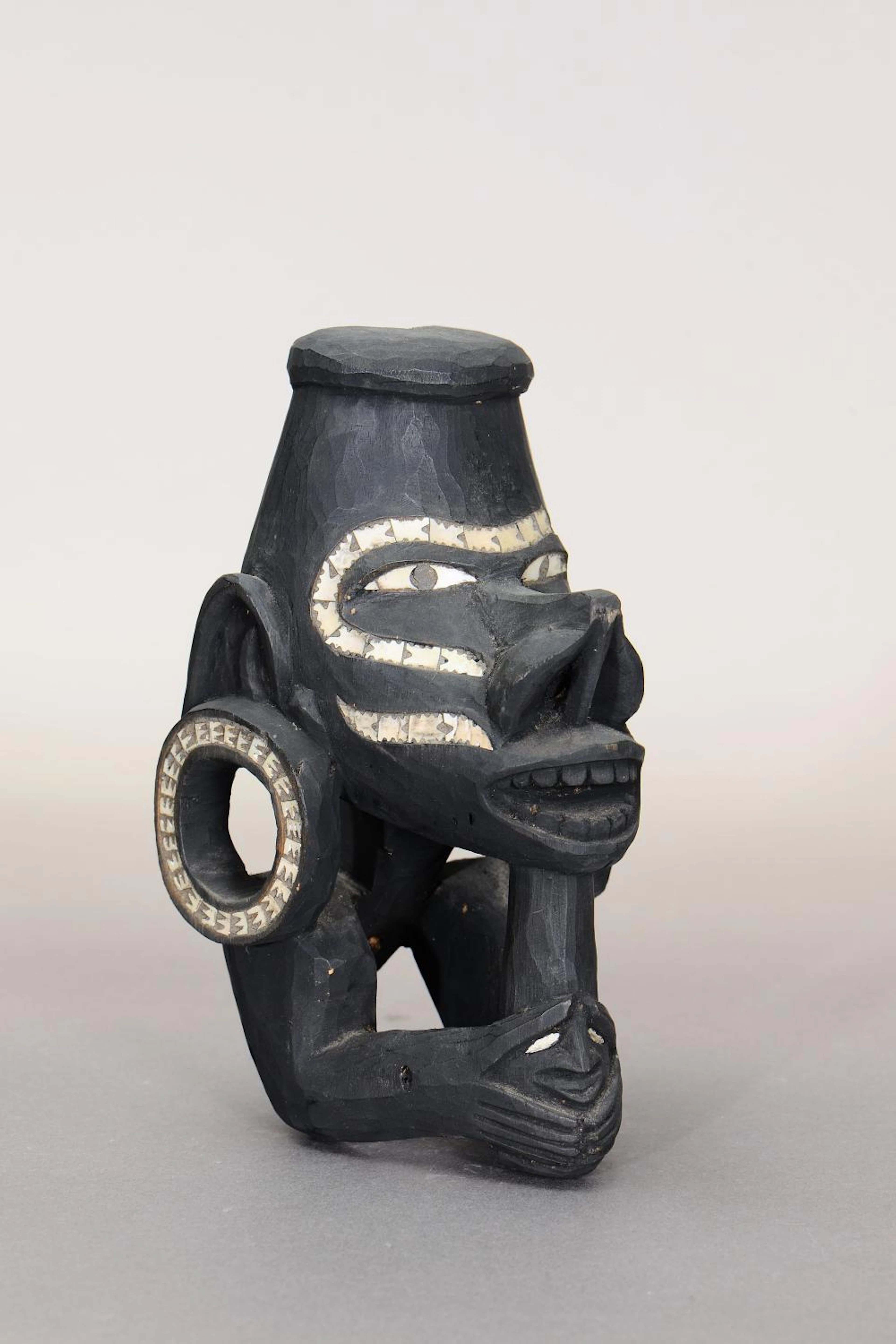 NGUZU NGUZU CANOE PROW ORNAMENT, SOLOMON ISLANDS.