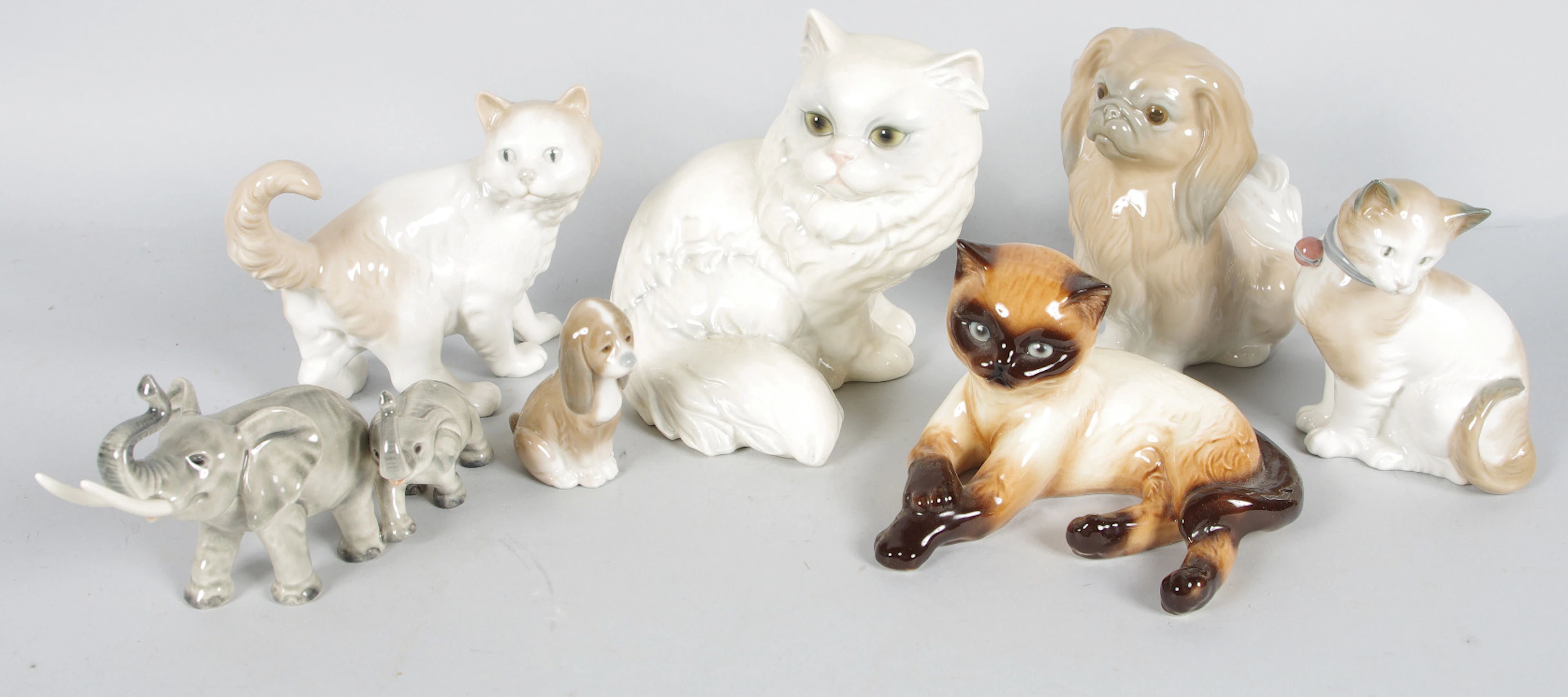 PORSLINSFIGURER, Goebbel, Nao samt Lladro.