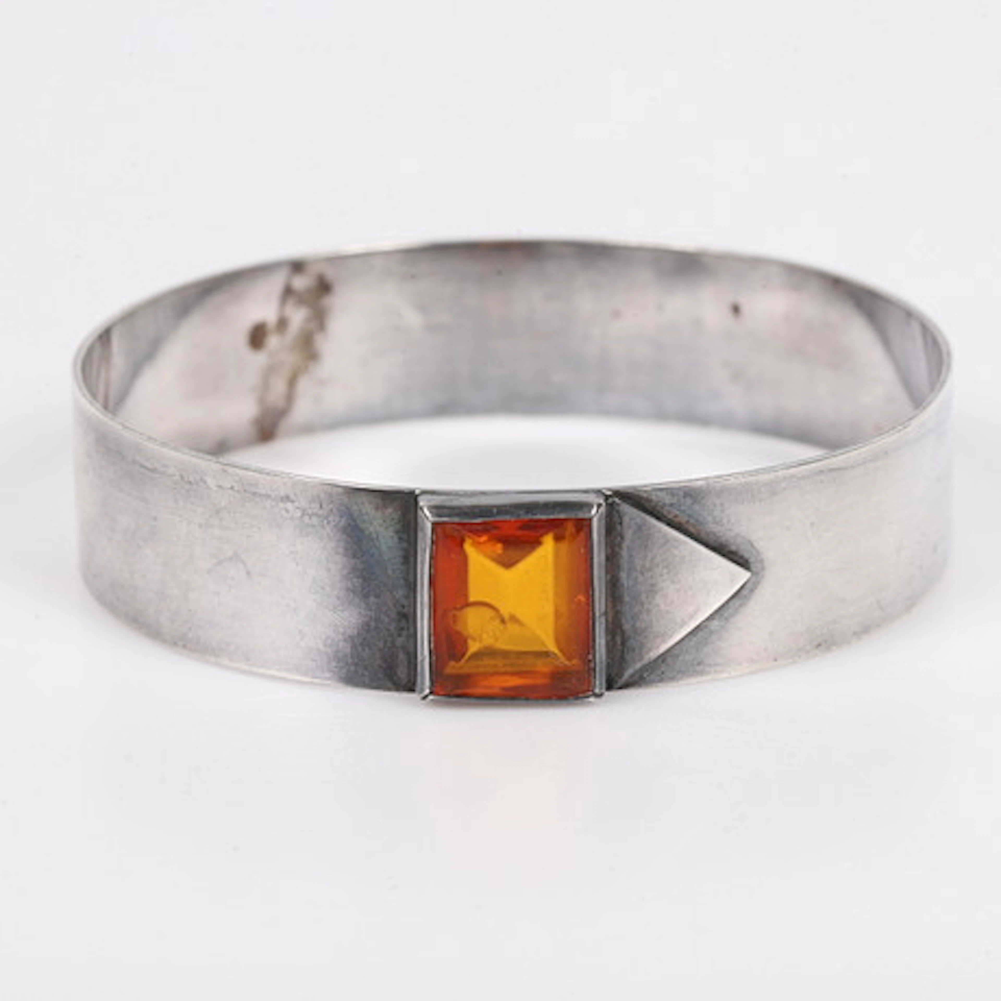 ARMBAND, silver med slipad karneol, KG Mar…