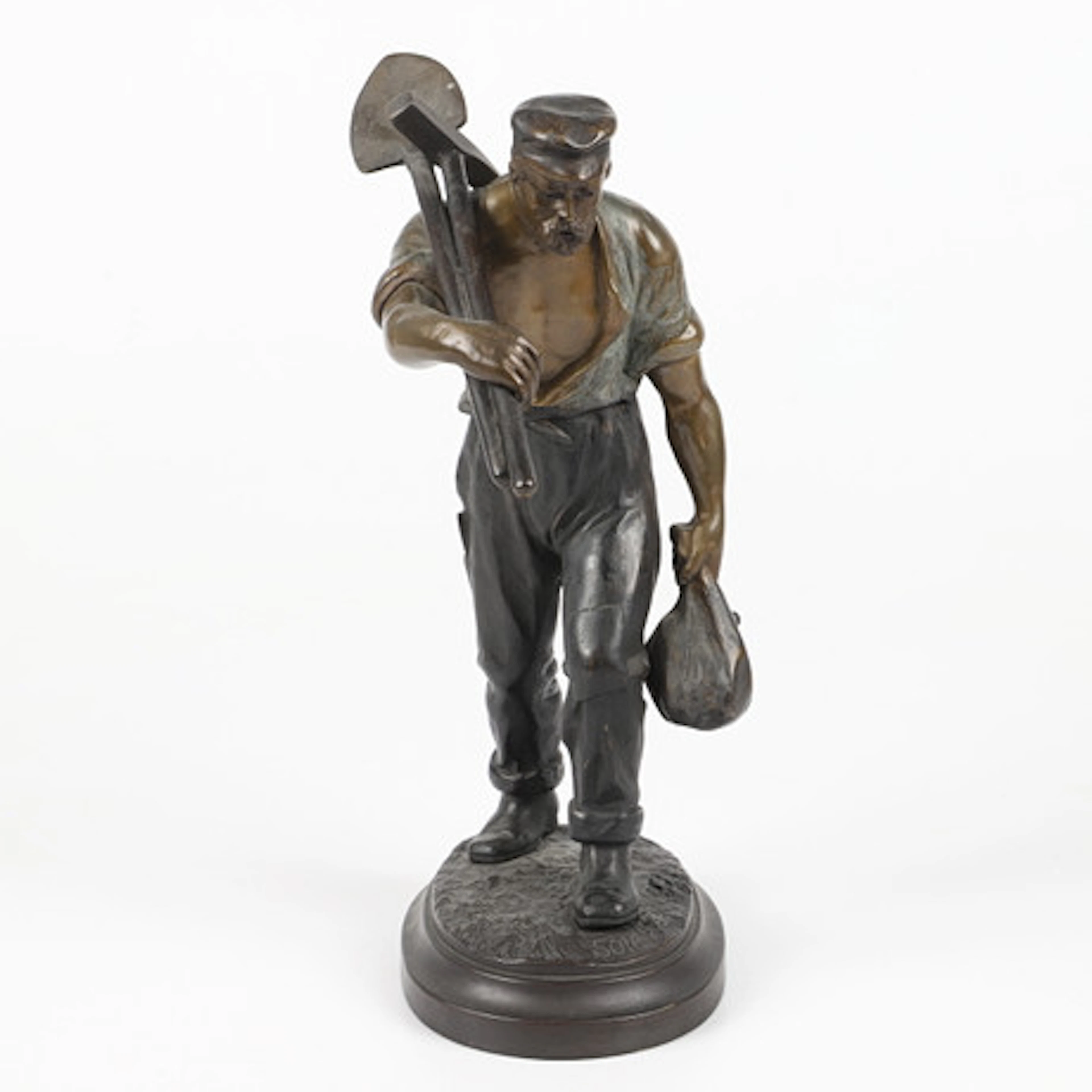 ERNST BECK. Skulptur, "Soir", patinerad me…