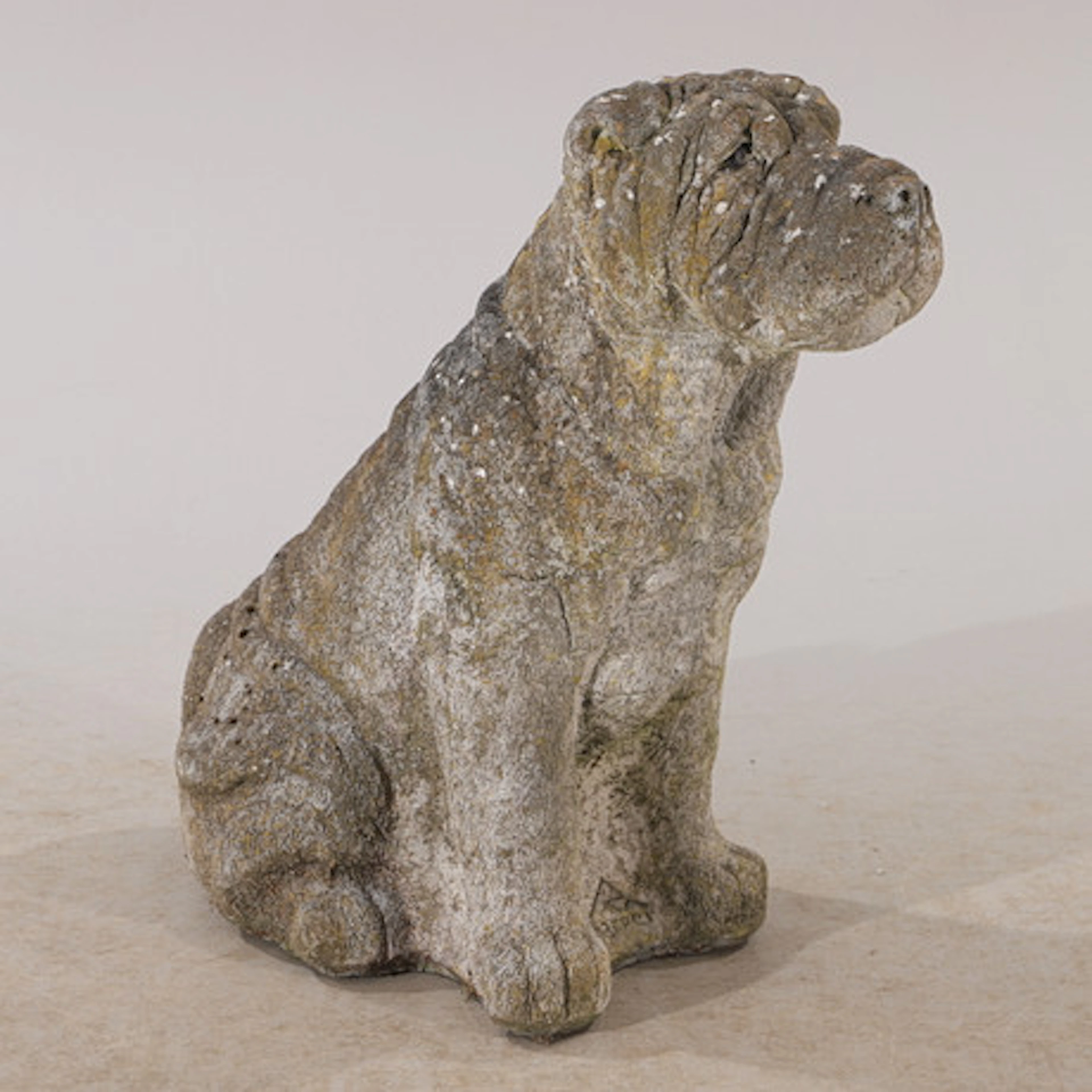 SKULPTUR, engelsk bulldog, betong.