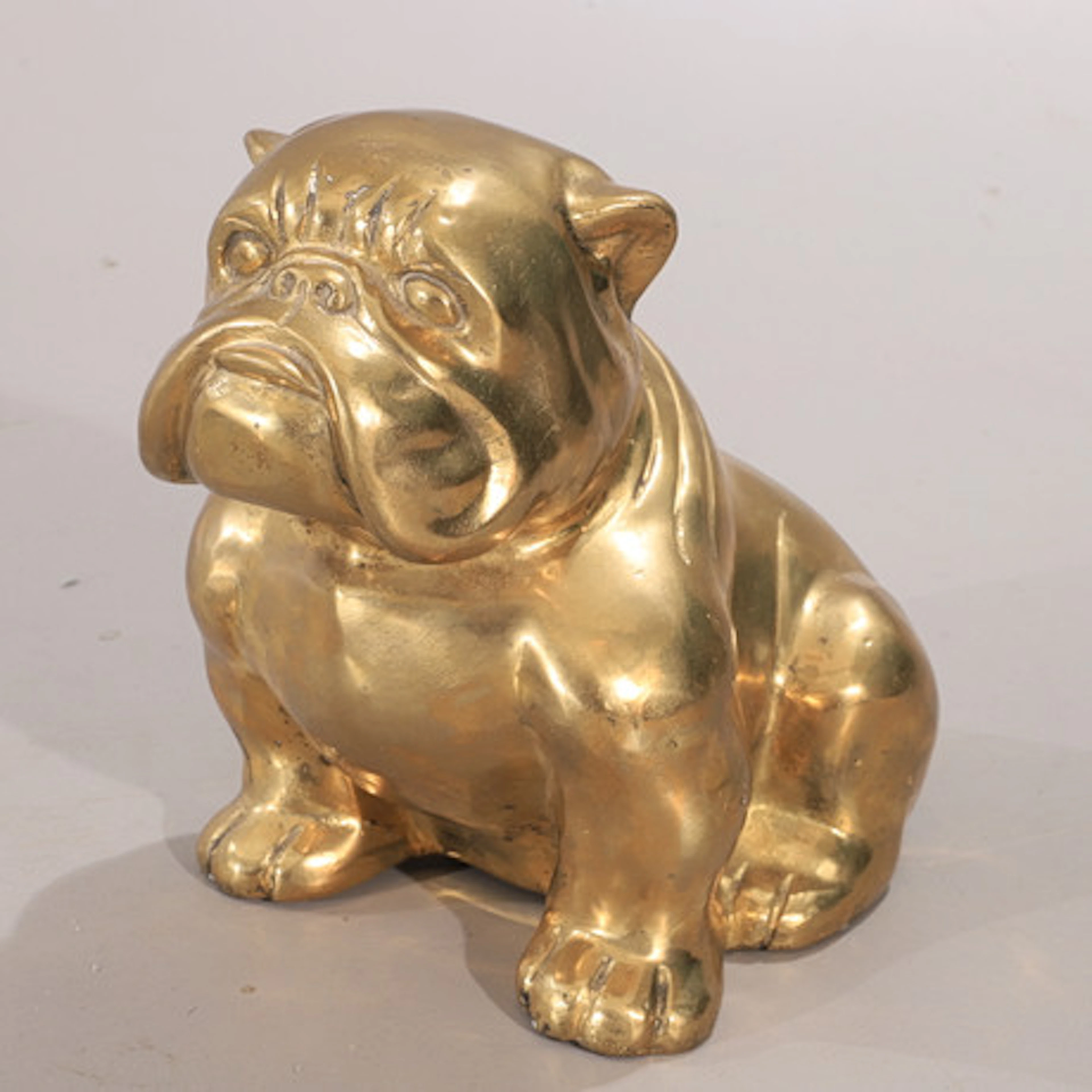 ANDREAS WARGENBRANT. Skulptur, bulldog, fö…