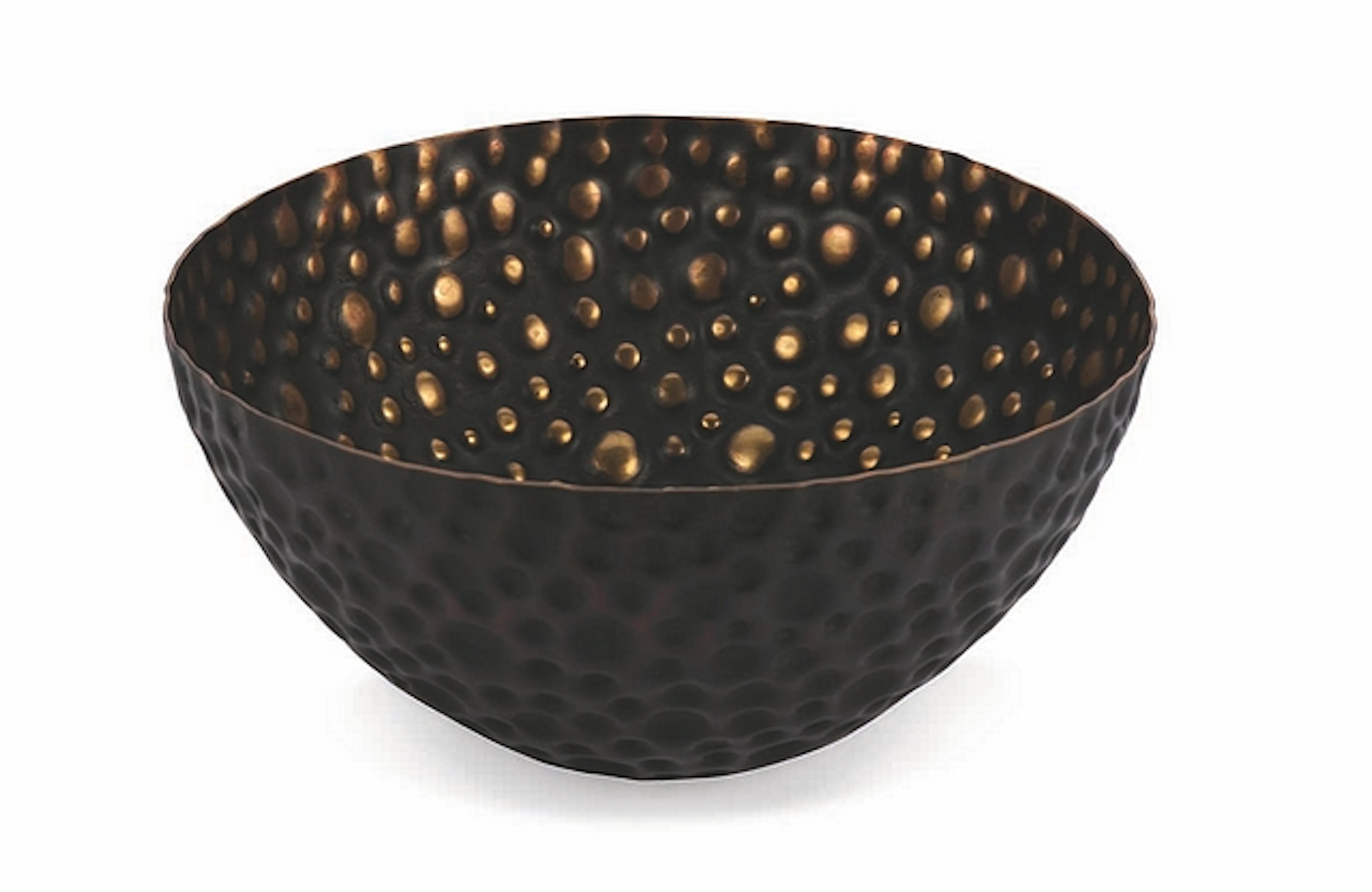 Bowl drop small antique brass droplets with highlights 9x21cm Cravt SKU 320488