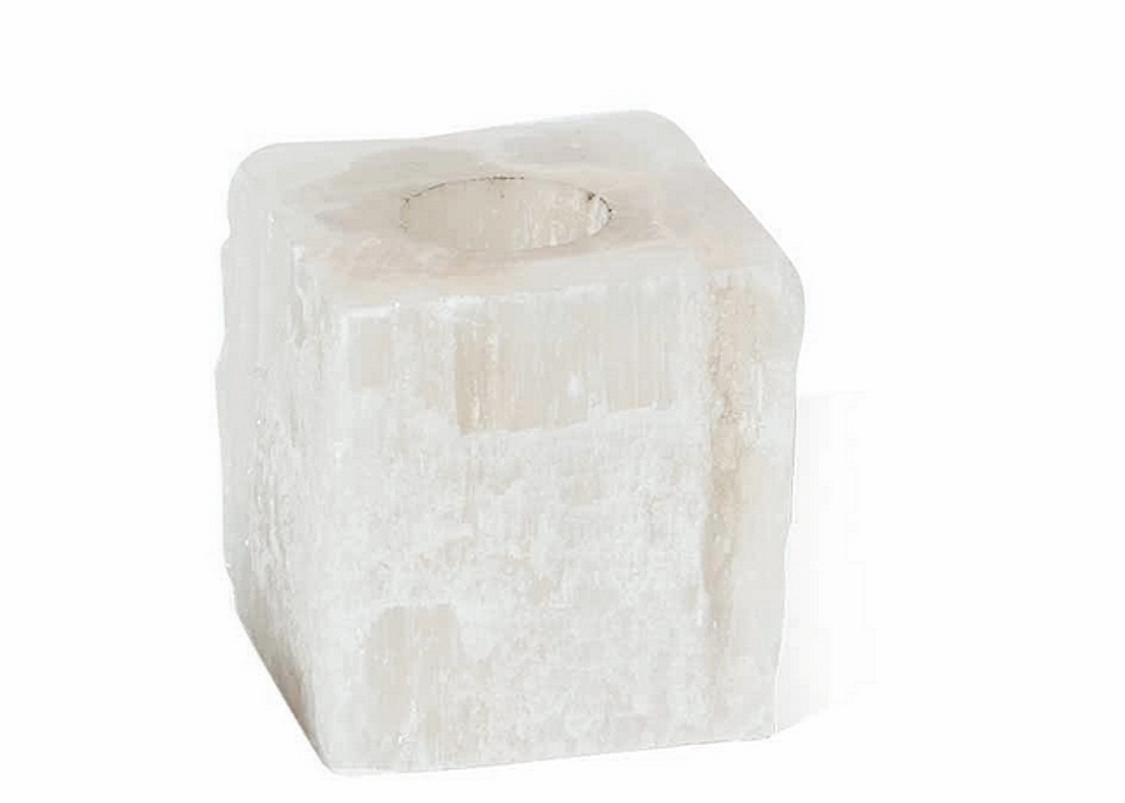 Holder bougeoirs carré medium selenite stone set of 8...