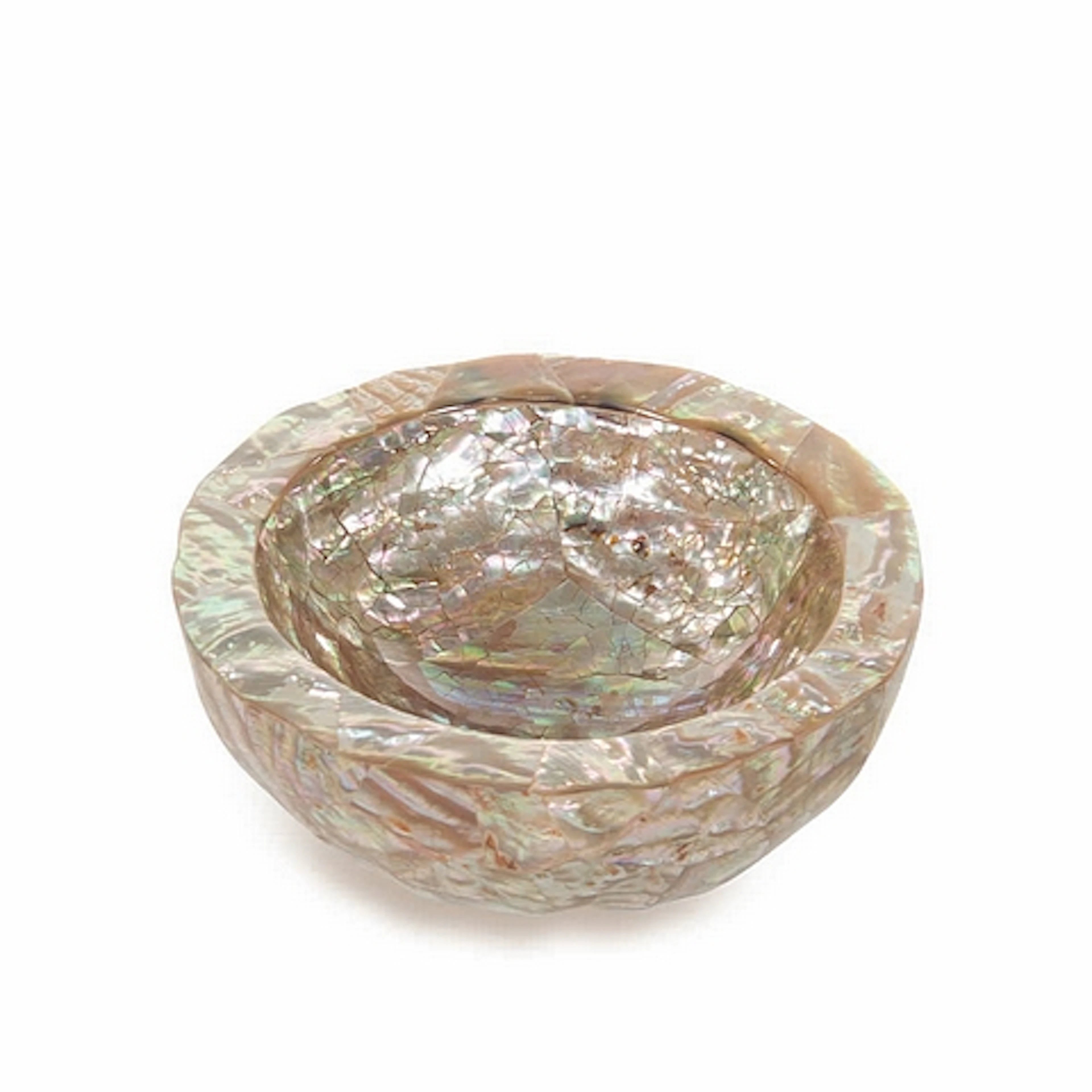 Bowl drop beige beige paua shell crazycut outside and...