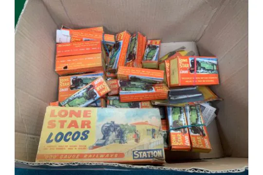 Box content of Lone Star train loco railway models includes various ...