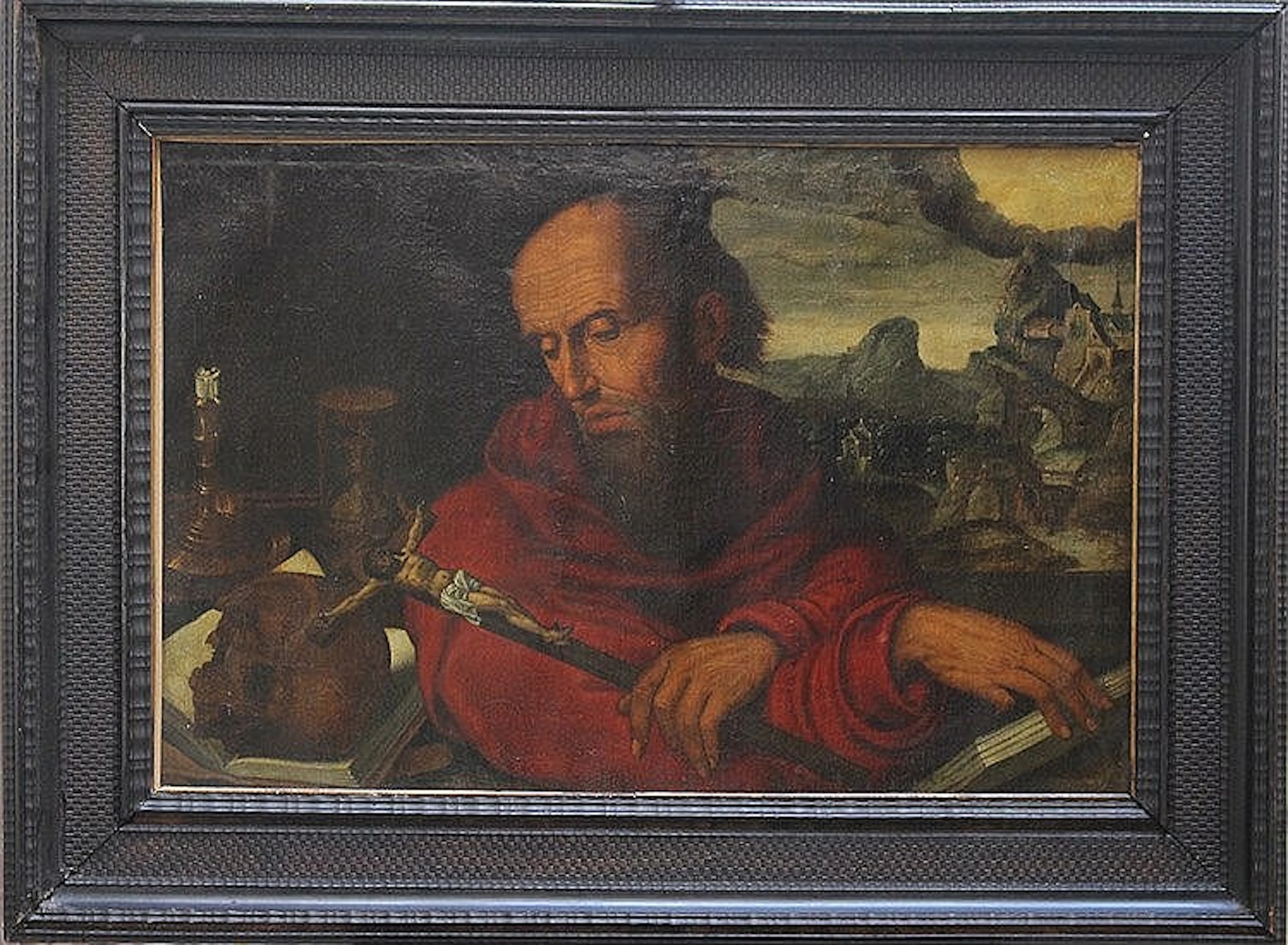 Jan van Hemessen (1500-1566)-school of, Saint Jero