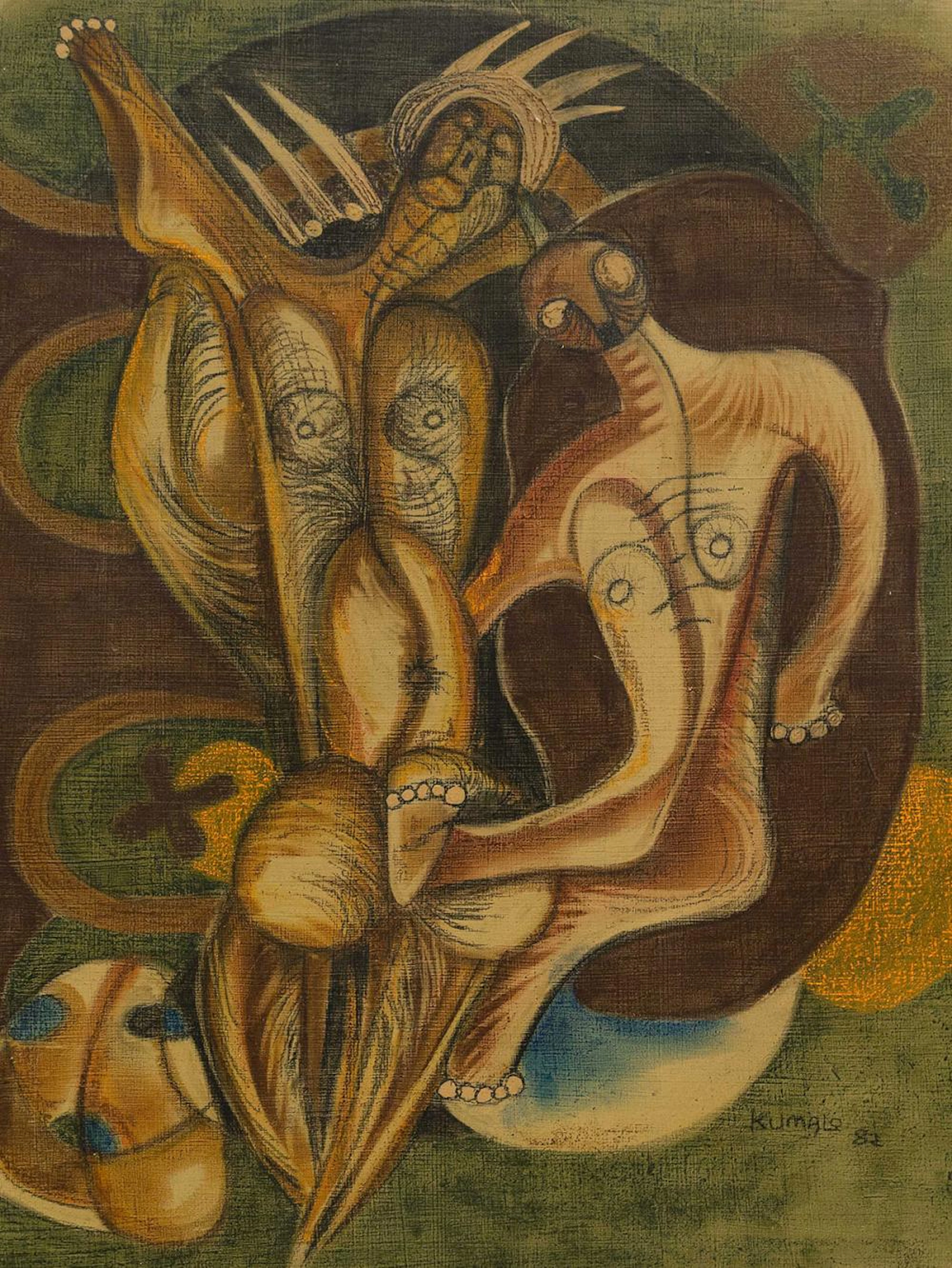 Sydney Kumalo (SA 1935 - 1988) Mixed Media