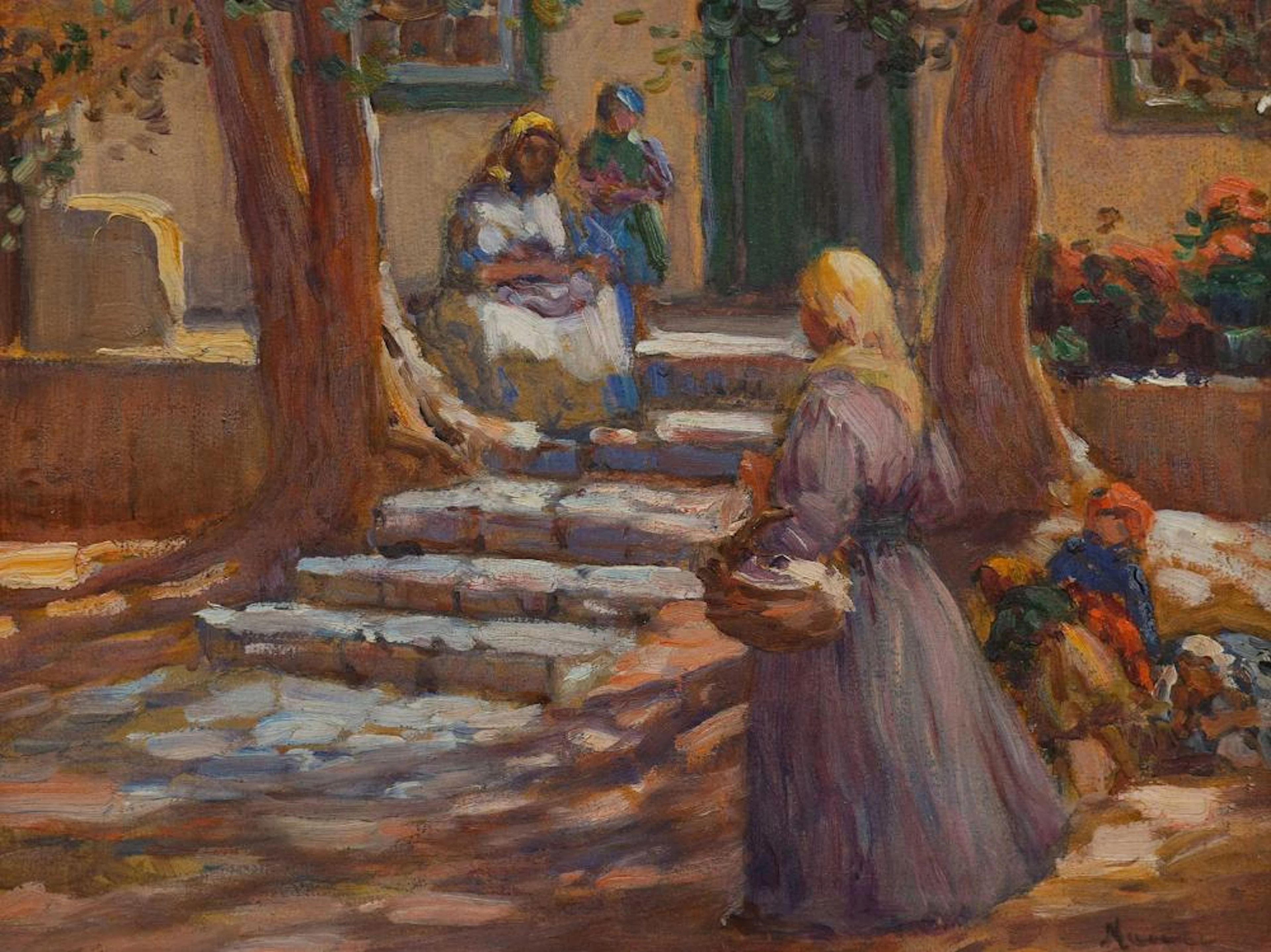 Hugo Naude (SA 1868 - 1941) Oil, Farm Worker's Cottage, Signed, 23 x 29