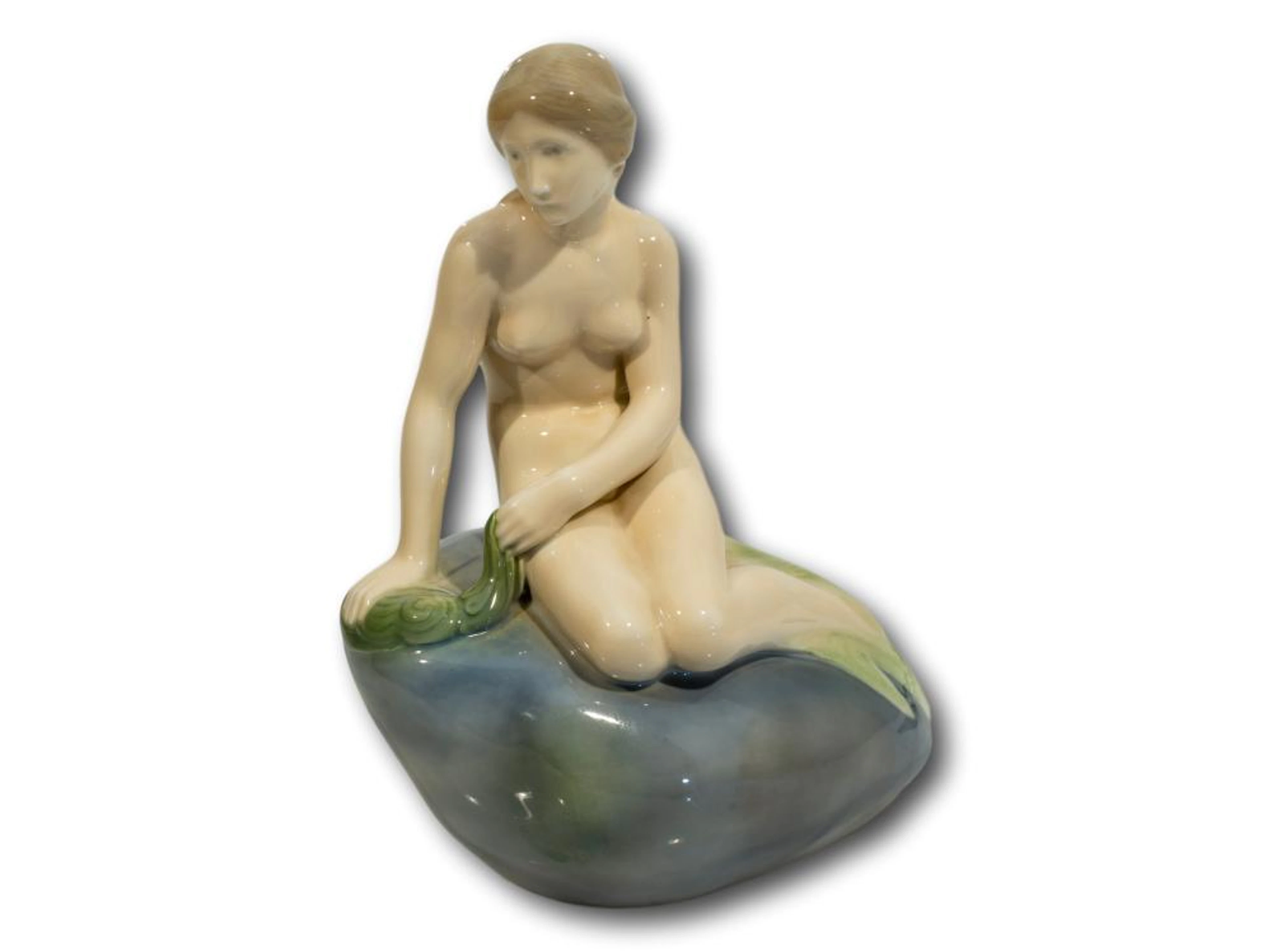 Edvard Eriksen (Danish 1876 - 1959) Porcelain, The Little Mermaid, Signed, 22cm