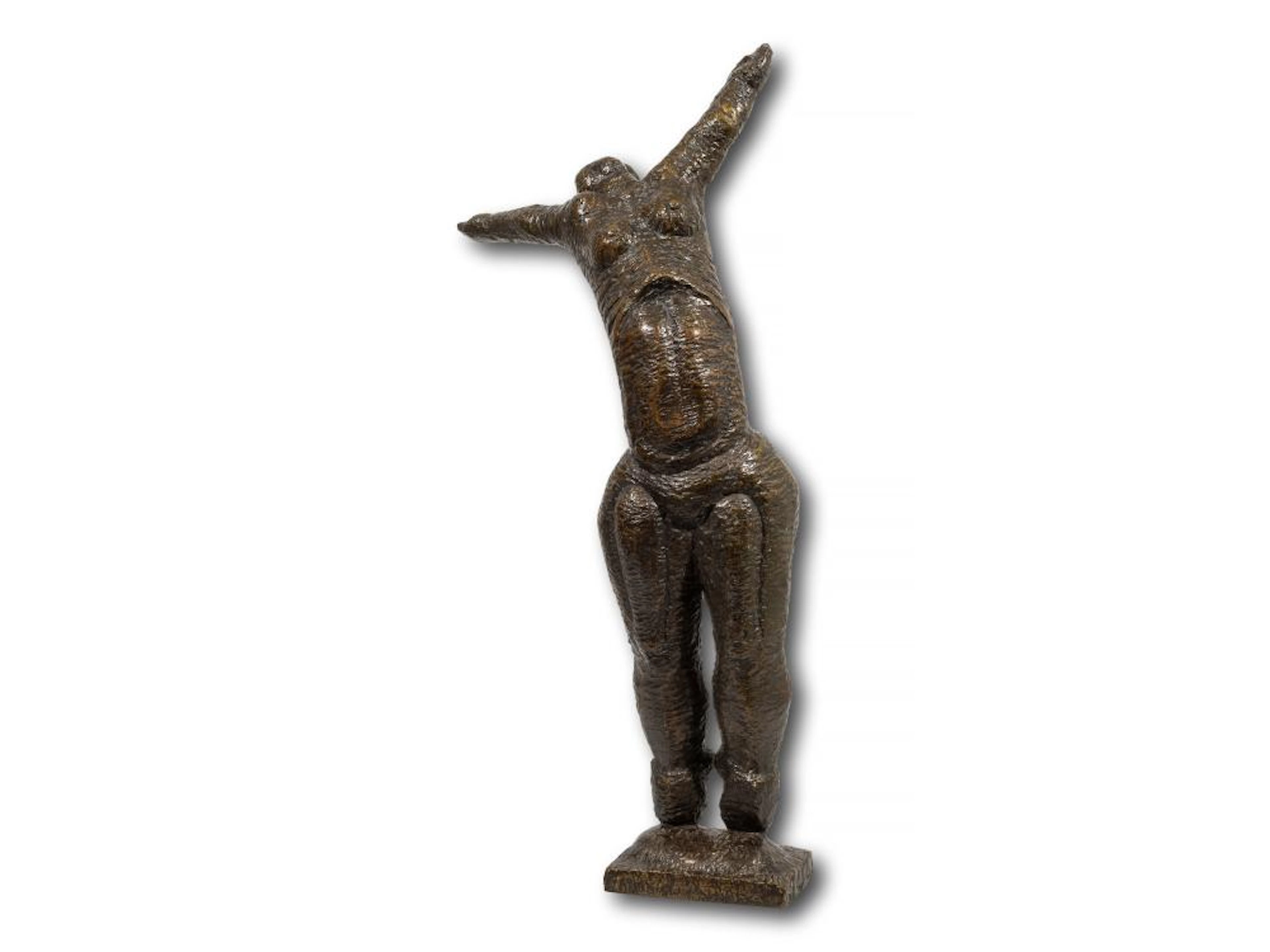 Sydney Kumalo (SA 1935 - 1988) Bronze, "Ecstatic Lady", Signed & Dated '65, 74cm