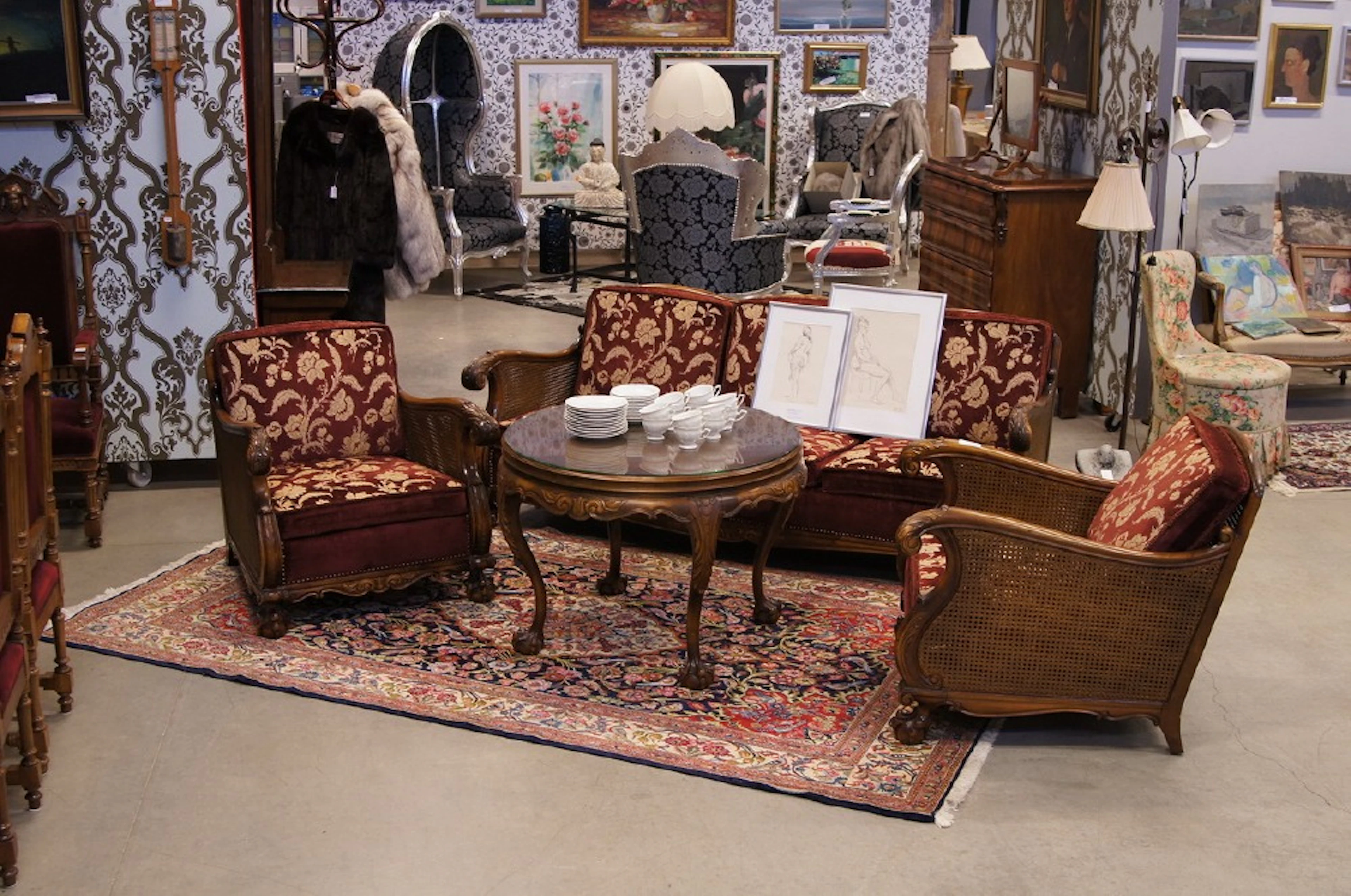 Soffgrupp, Chippendale stil, Lani Möbler