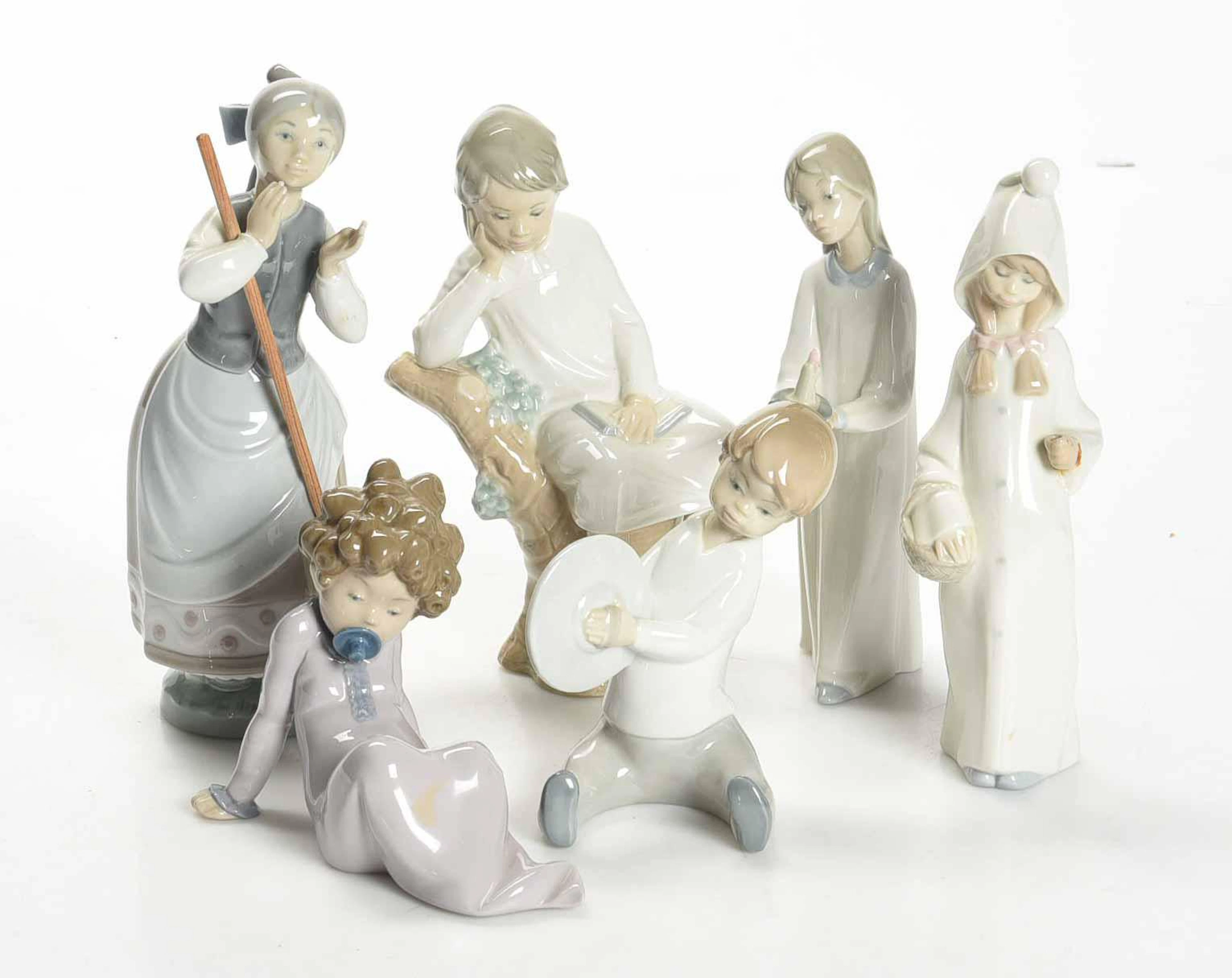 6 porslinsfigurer. Lladro