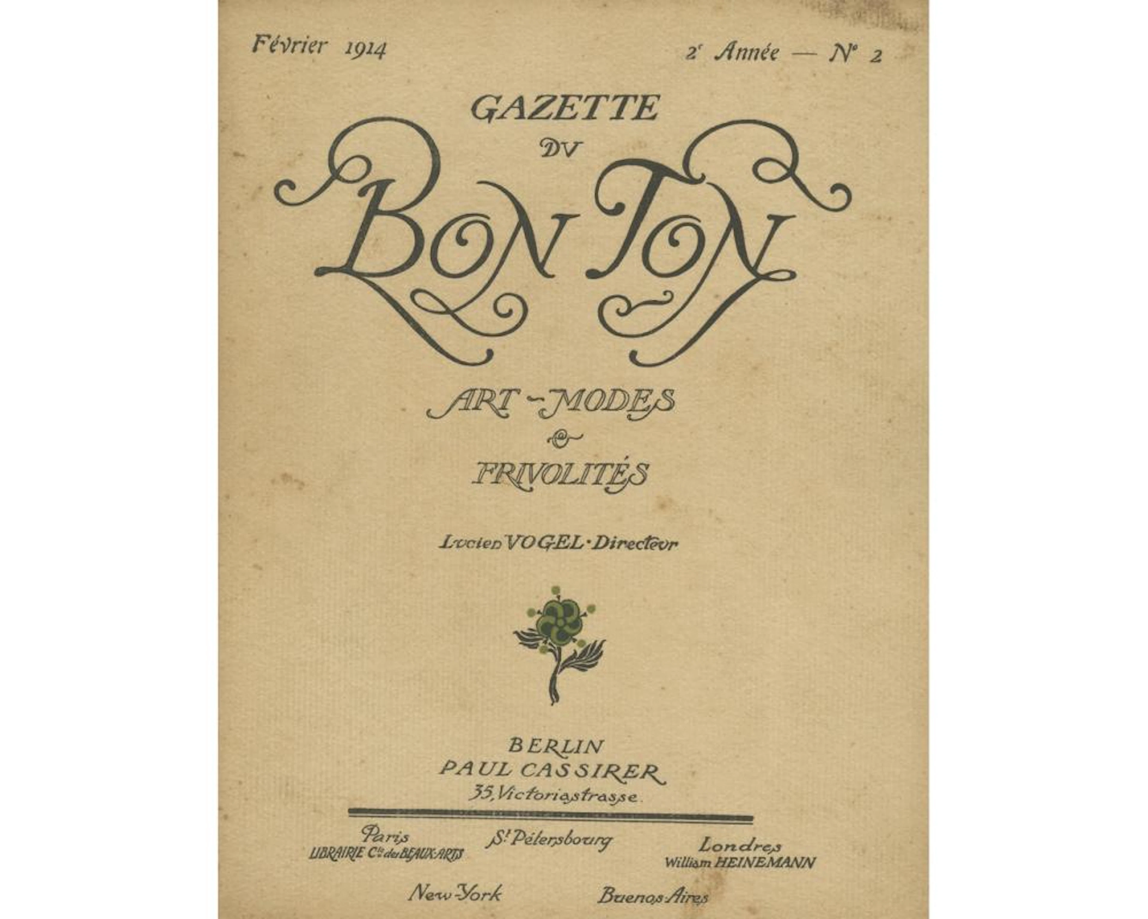 The Fashion Magazine "Gazette du Bon Ton" ? Four Issues ? Berlin