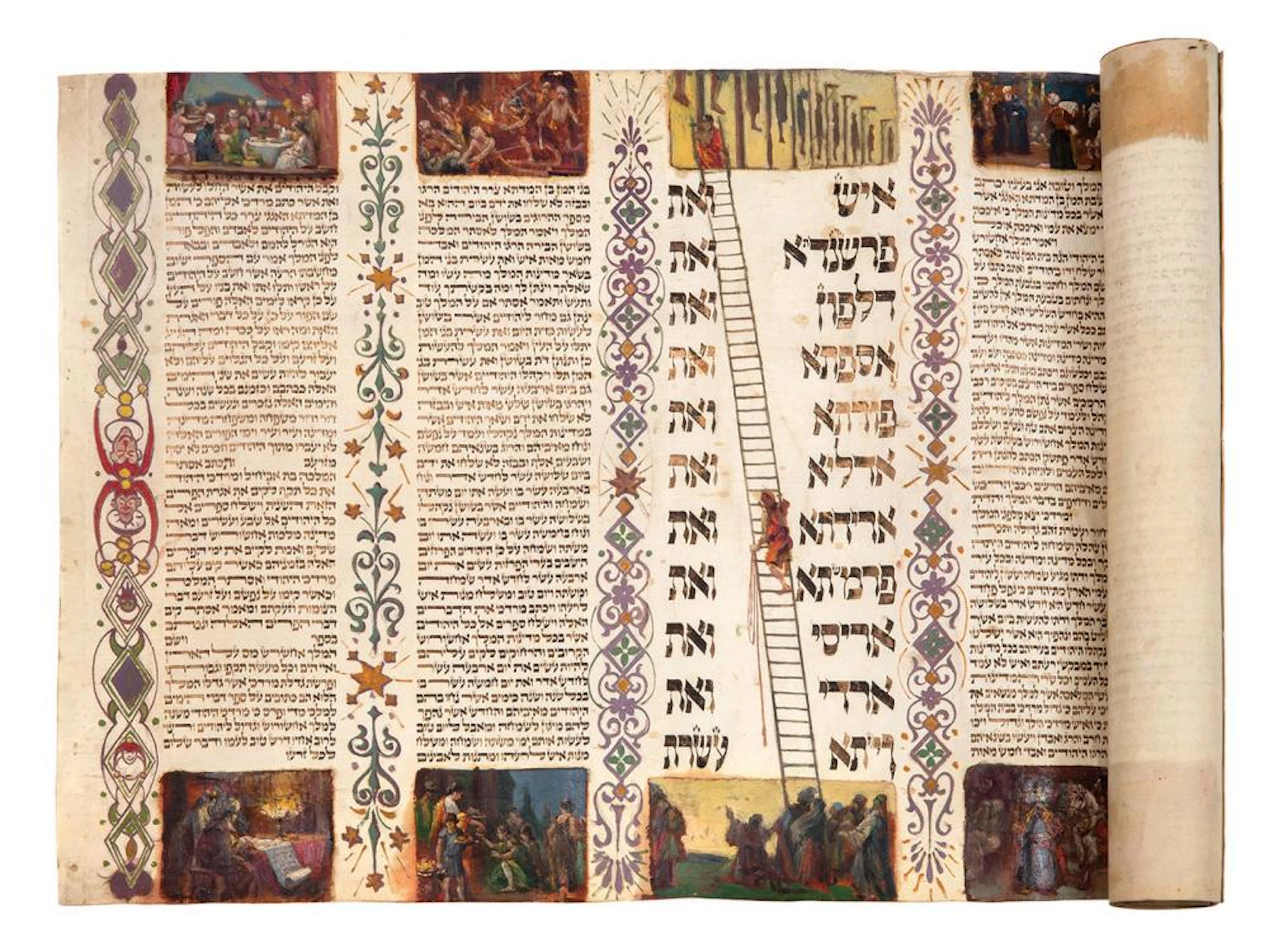 Large Illustrated Esther Scroll ? Bohemia