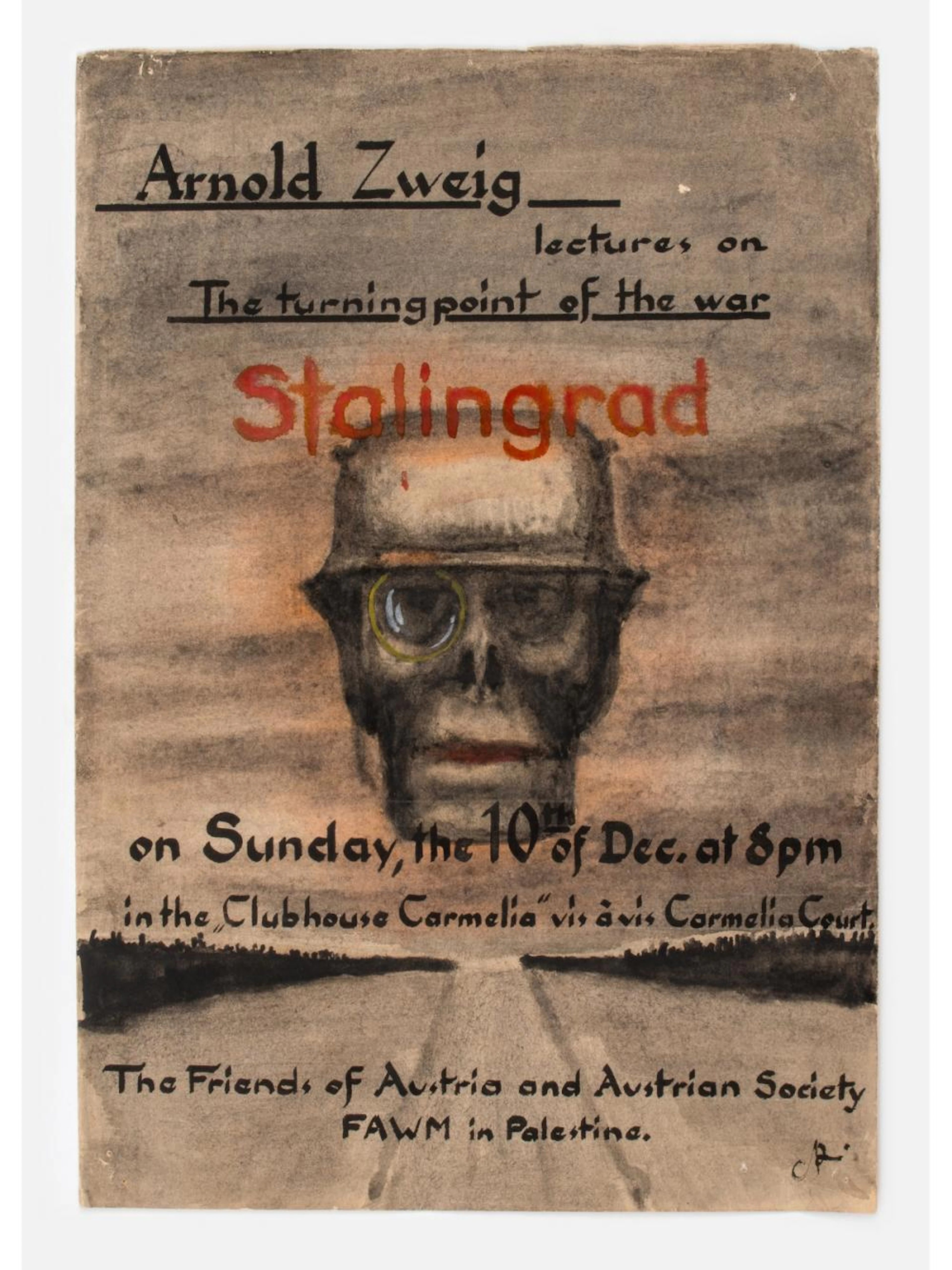 Hand-Drawn Poster ? A Lecture by Arnold Zweig on the...