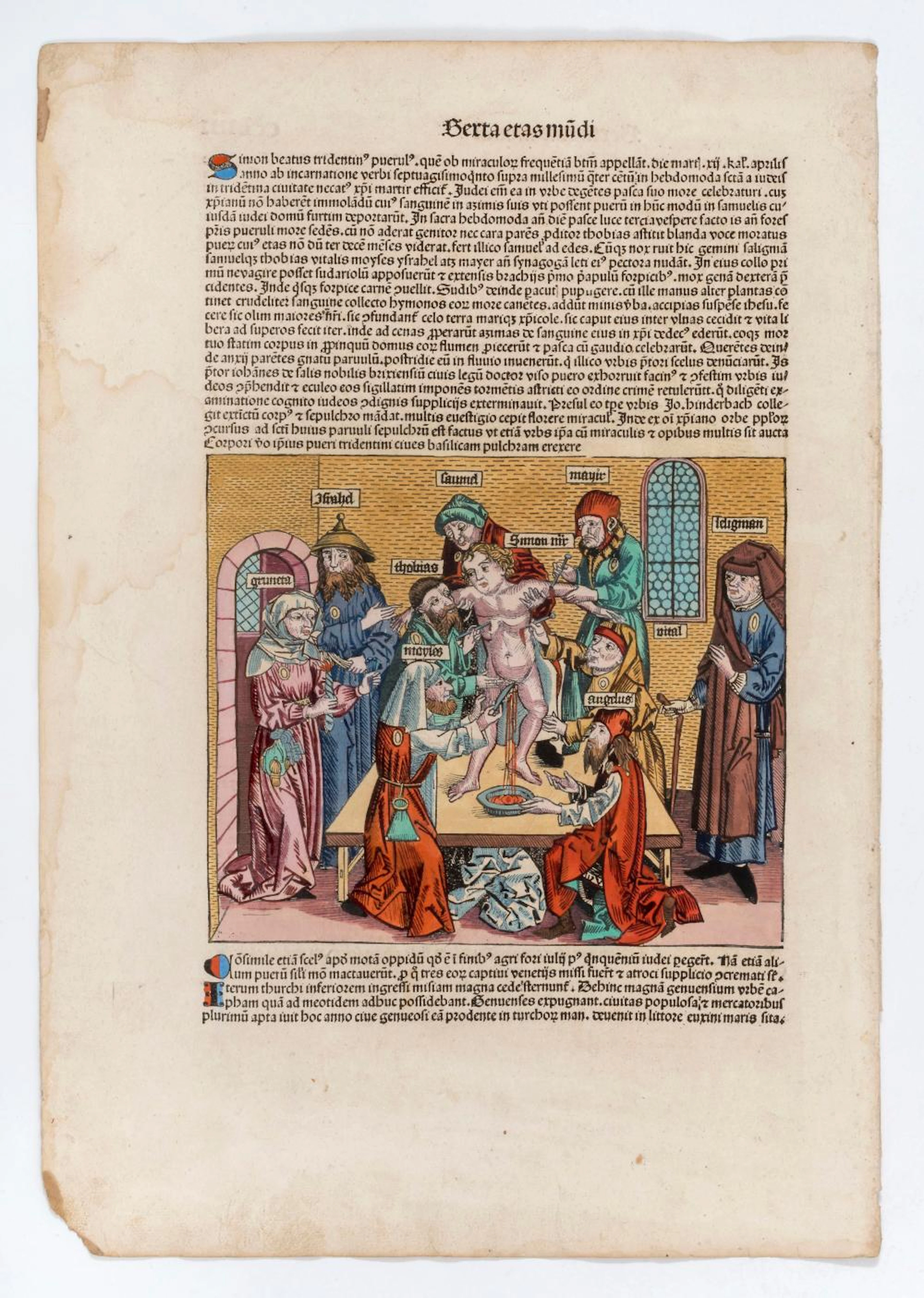 Four Incunable Leaves from the Nuremberg Chronicle ? Nuremberg