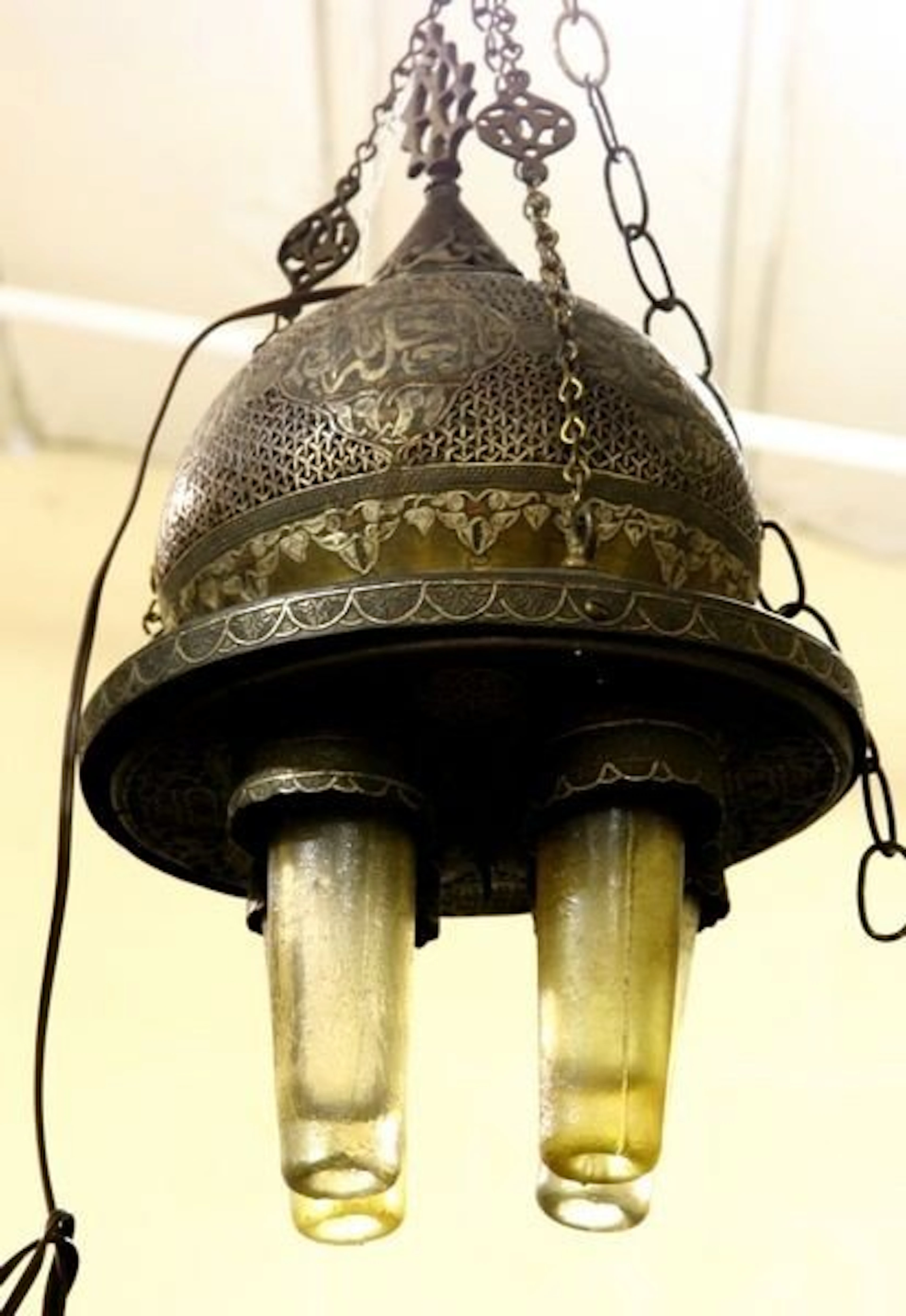 216: Moroccan Brass Chandelier