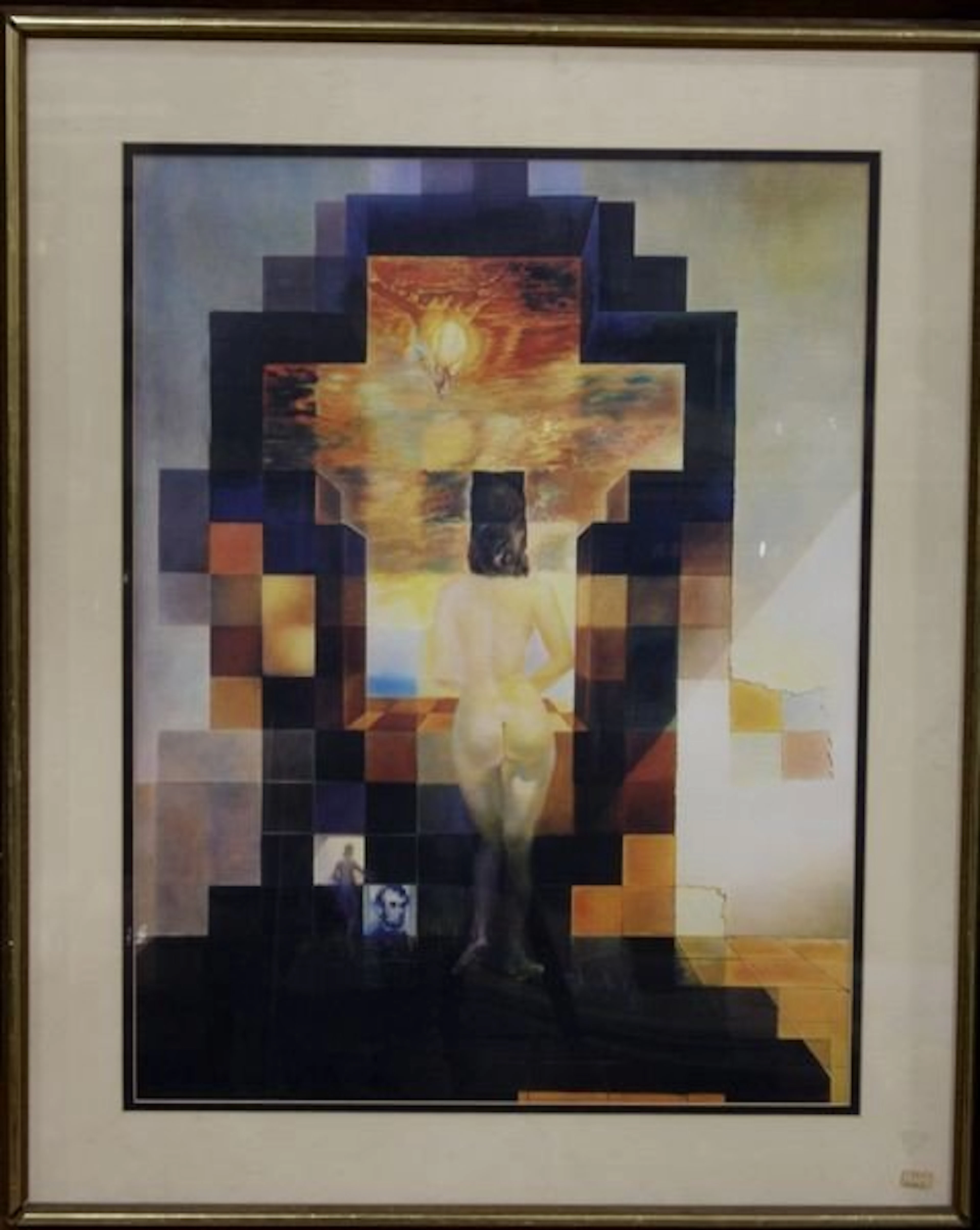 4023: Surreal Print of Nude Woman