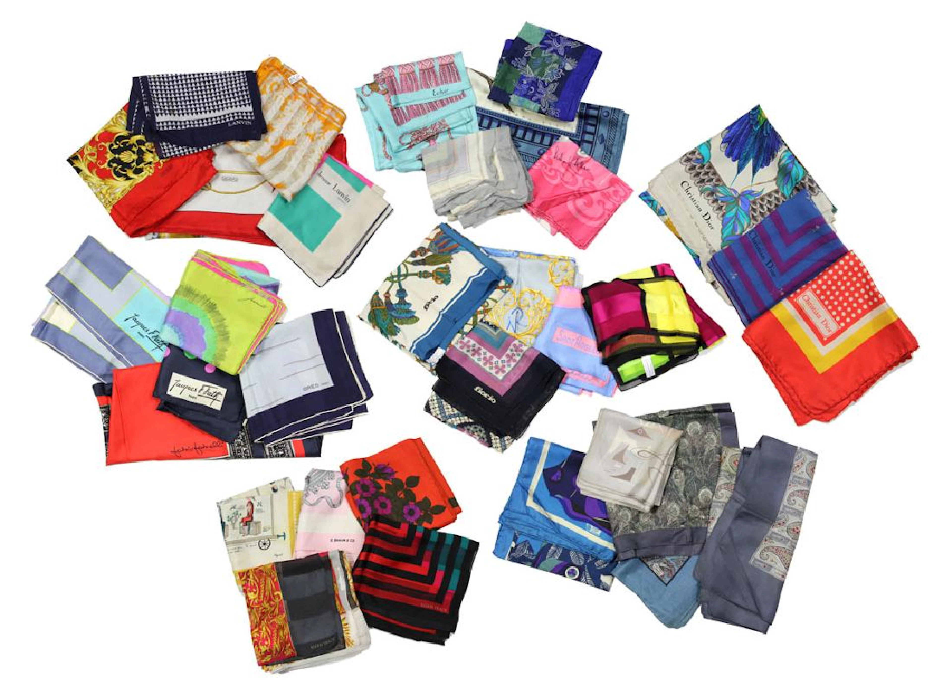 Lot of Designer Silk Scarves