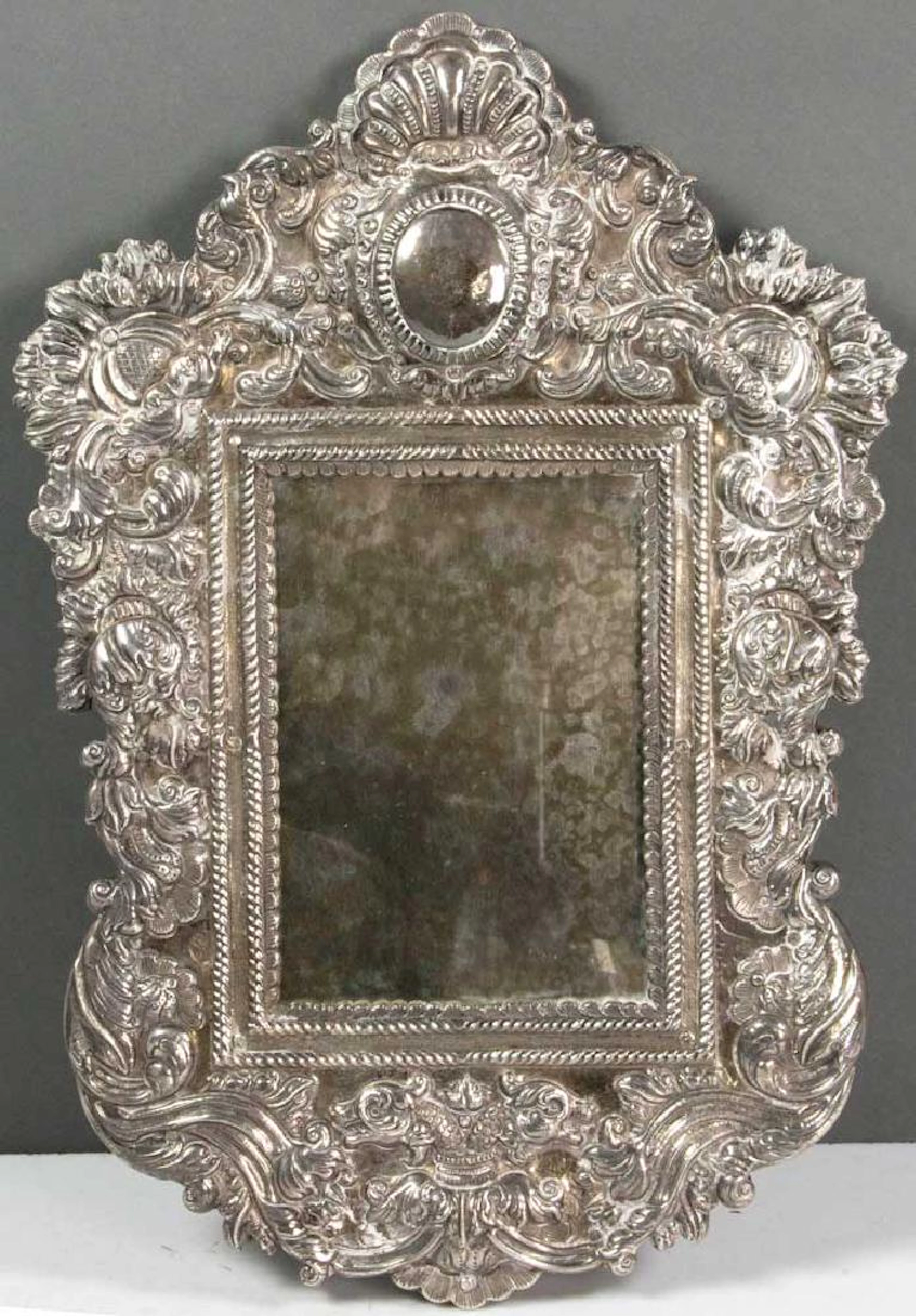 19th C. Spanish Colonial Solid Silver Mirror