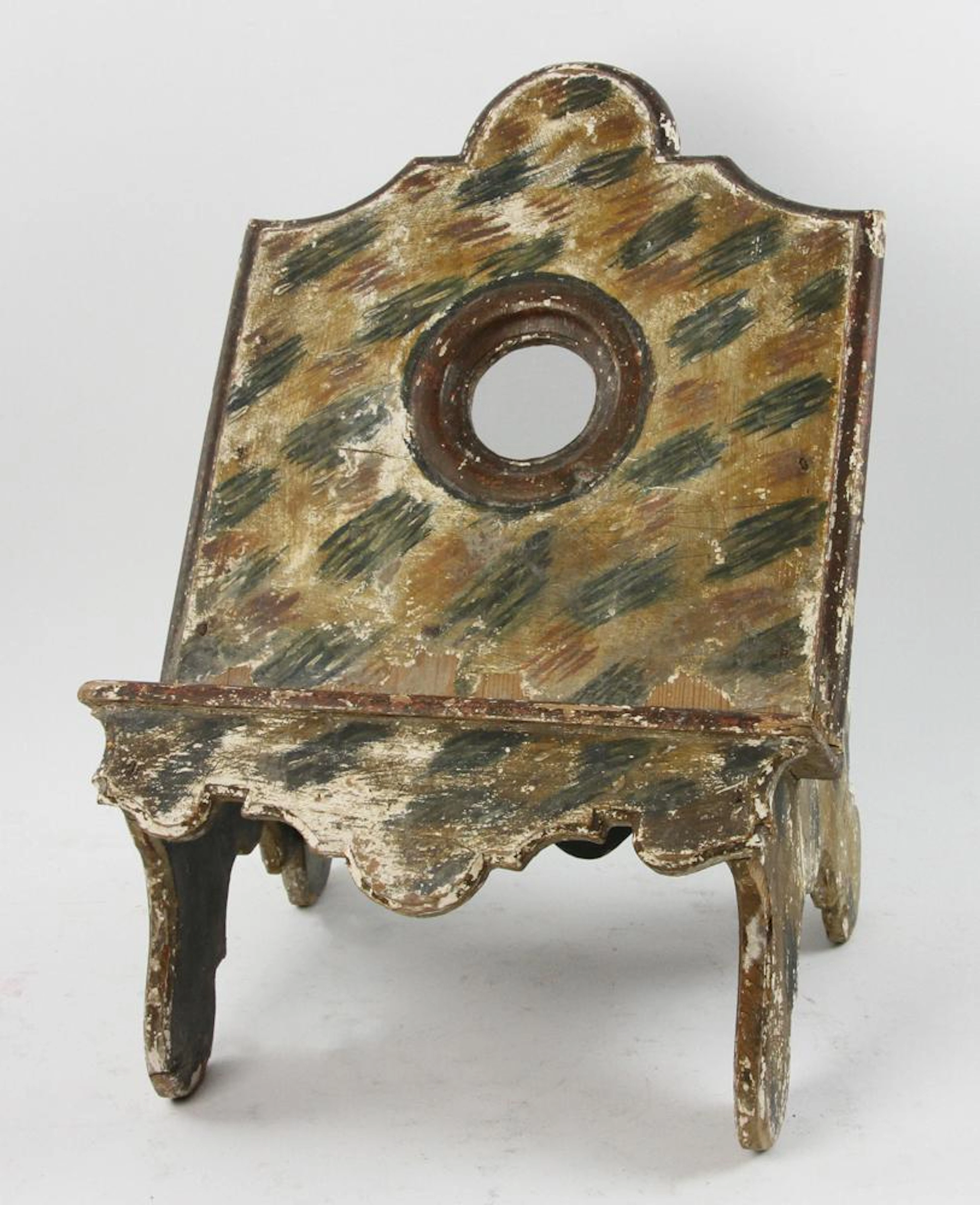 19thC Venetian Italian Faux Decorated Book Stand