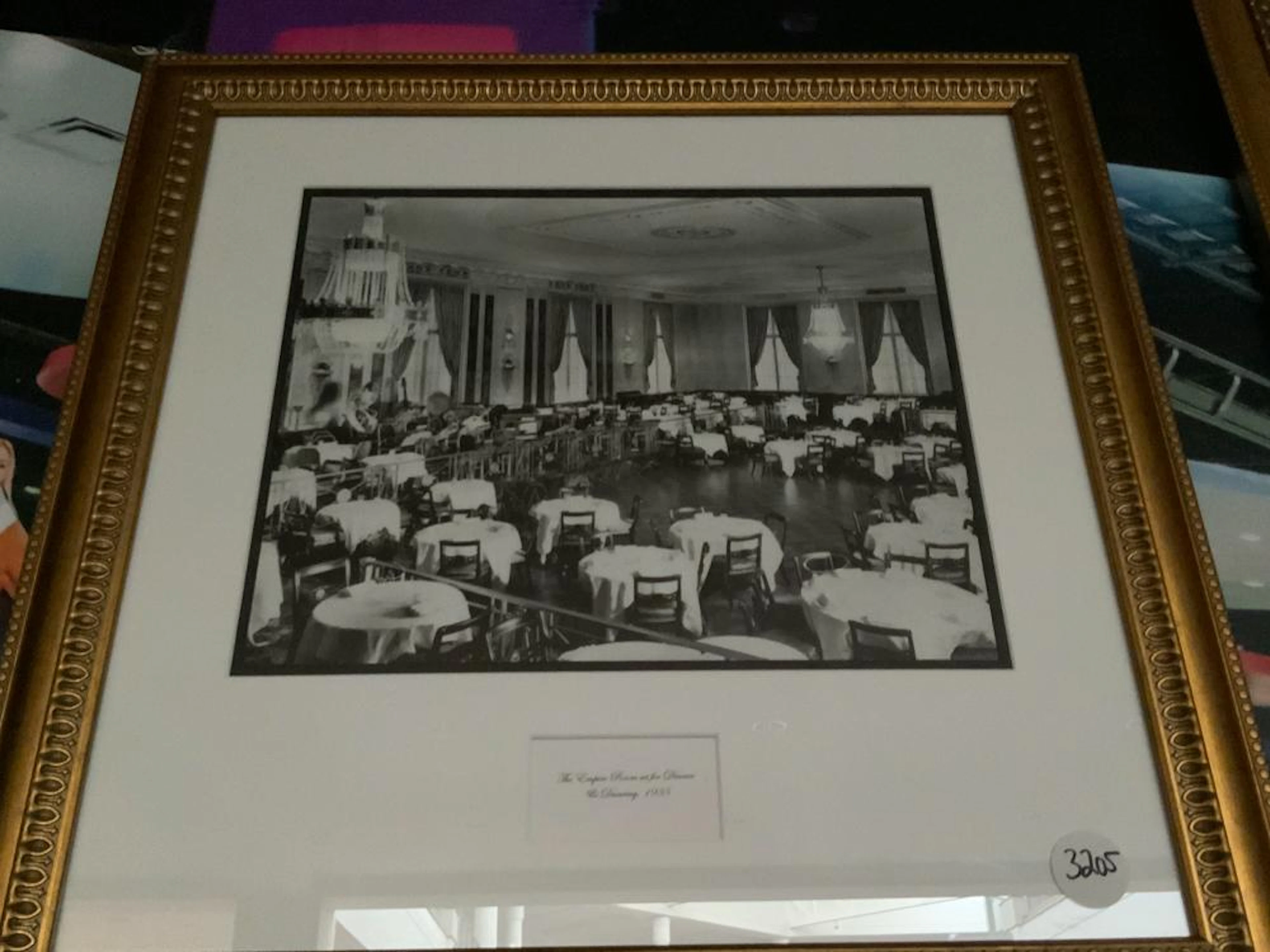 Photograph of the Empire Room set for dinner and