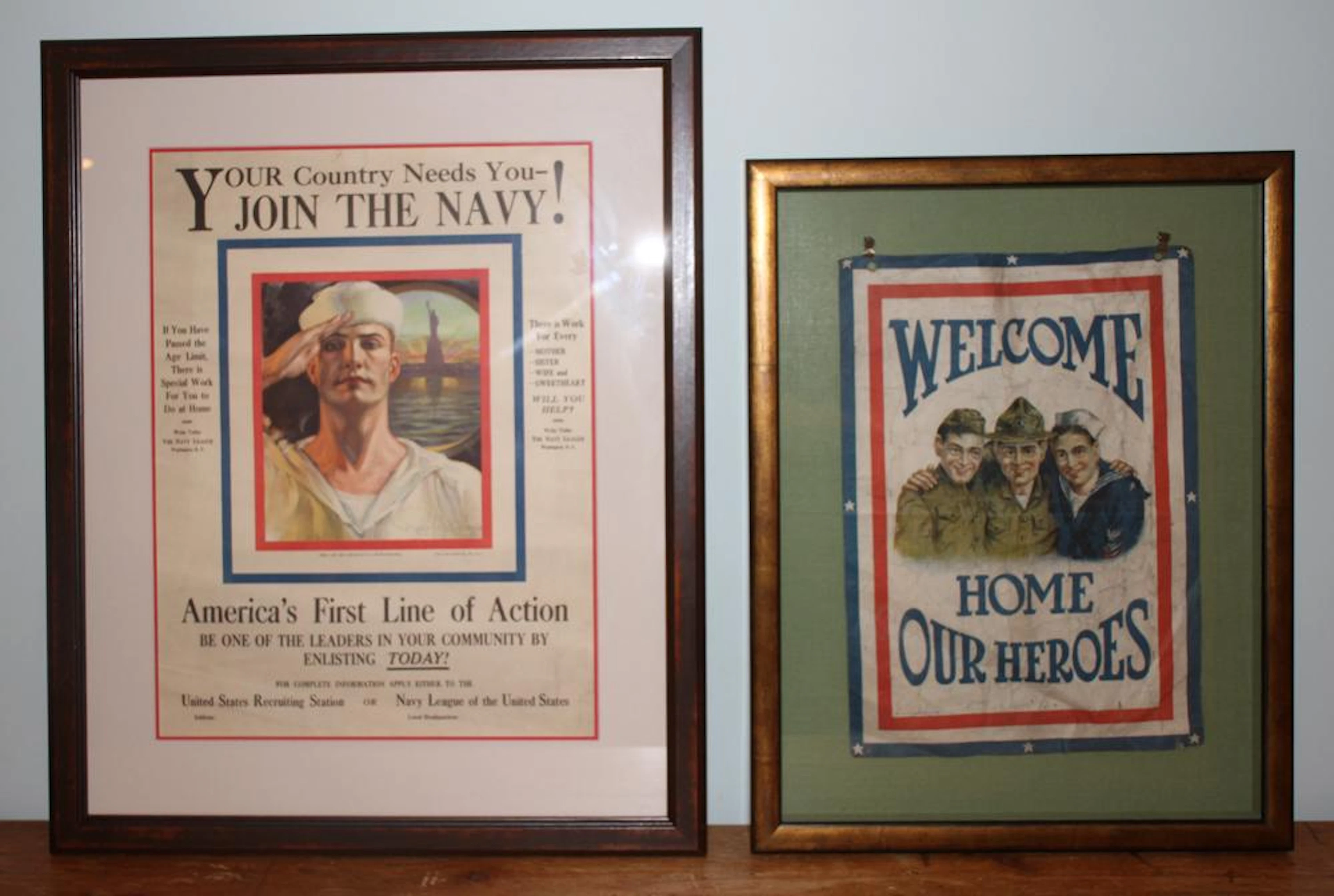 Framed Nautical Poster and Canvas Flag
