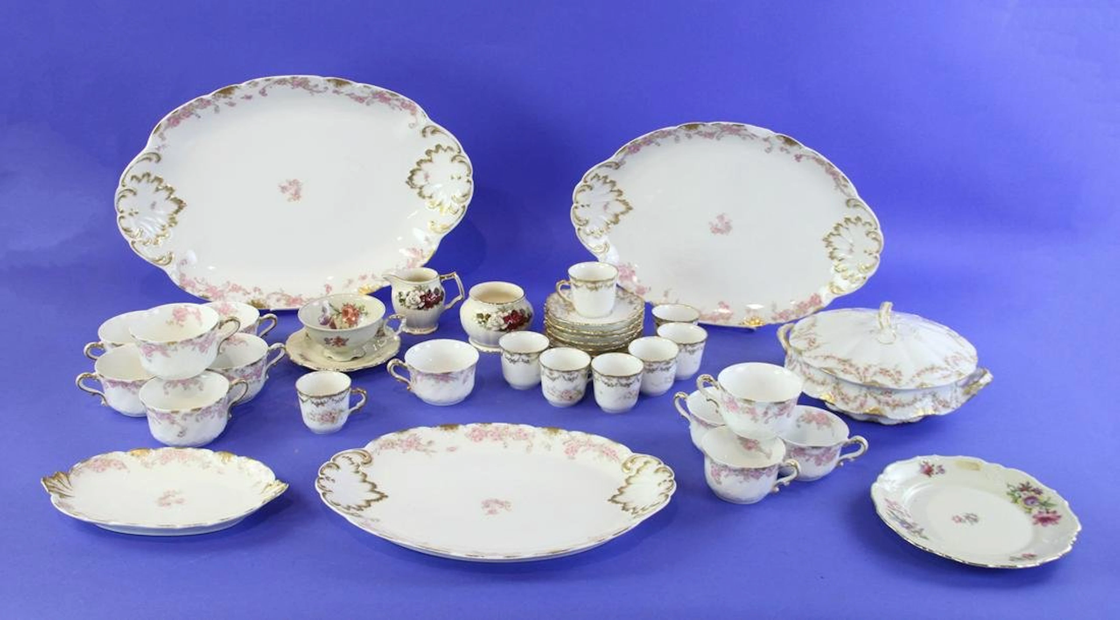 French Limoges China Dinnerware Set