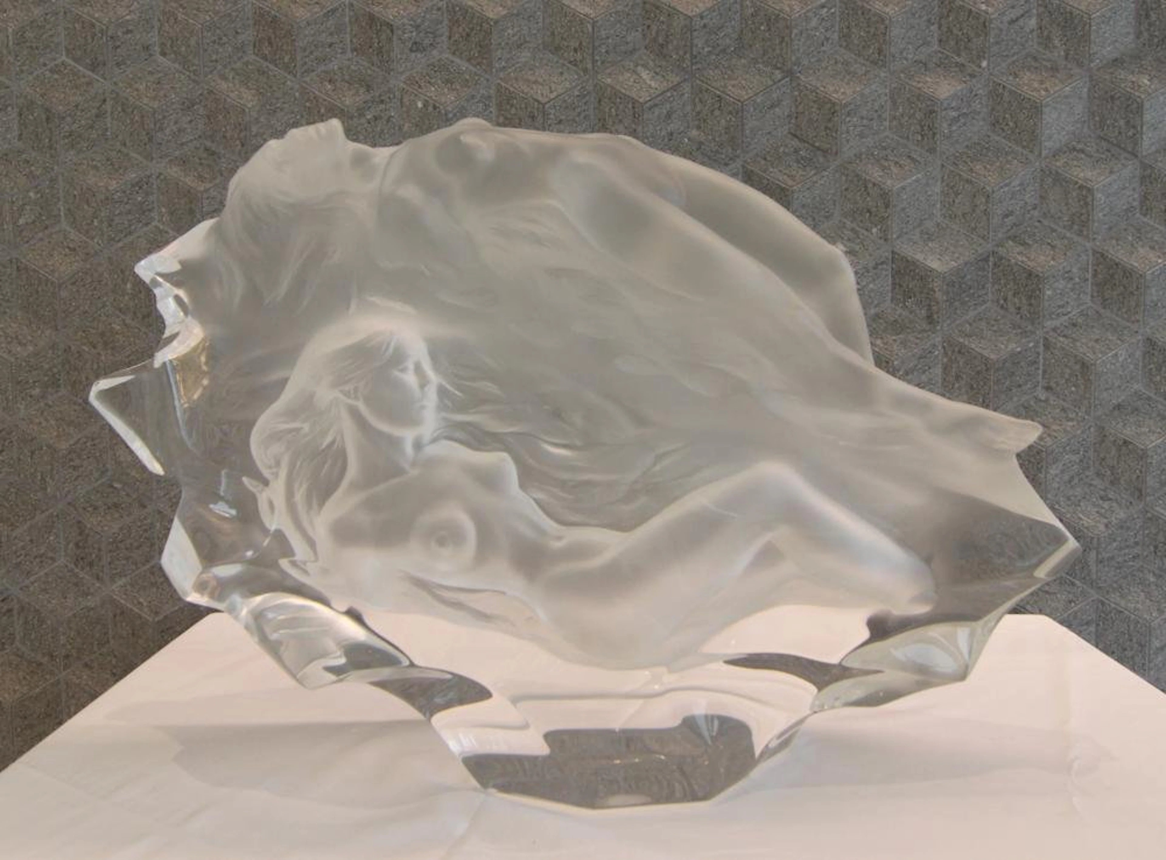 Lucite Sculpture of Nudes by Frederick Hart