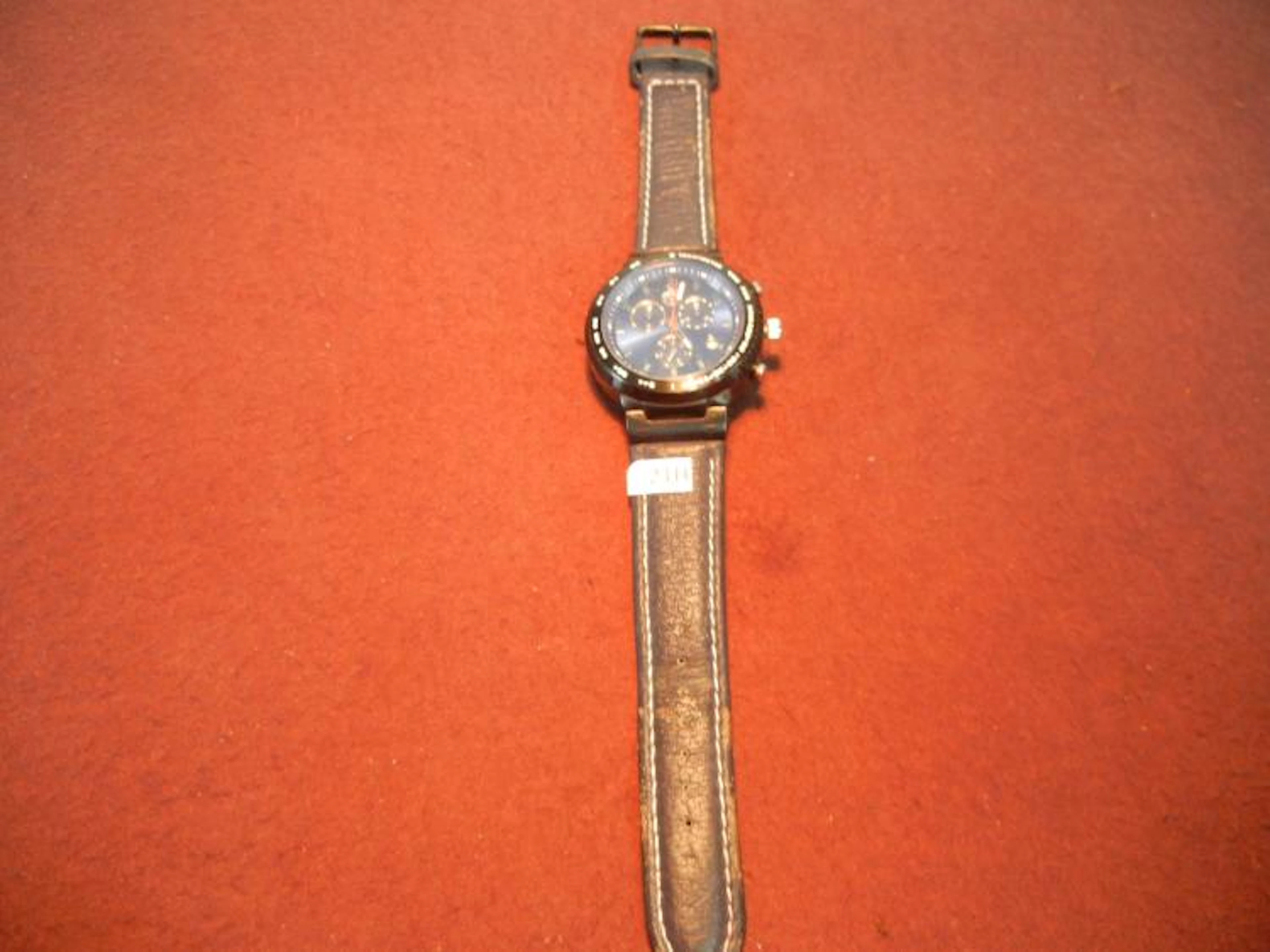 SUG 1883 Men's Watch Blue Face with Blue Leather Band